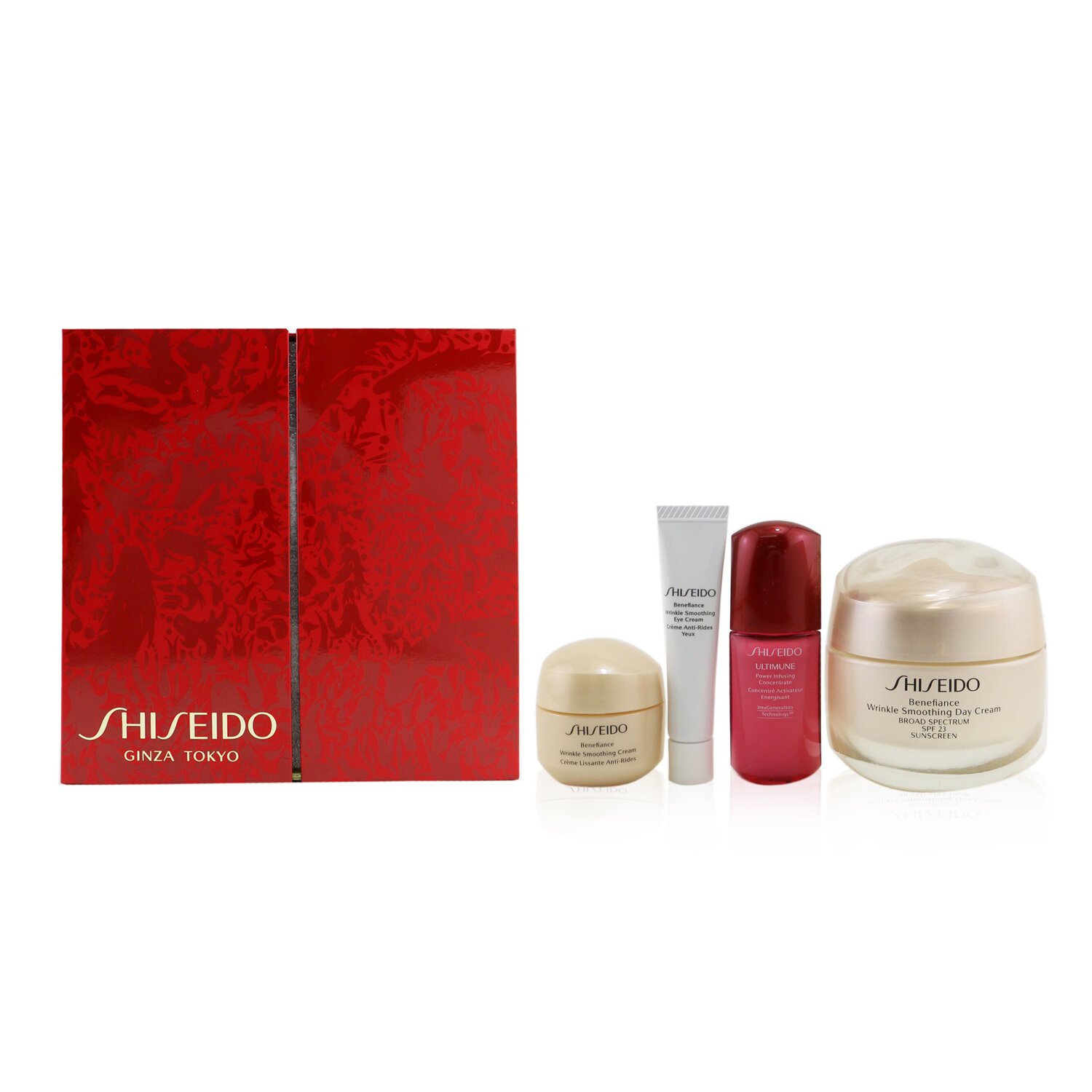 Shiseido Set Smooth Skin Sensations: Benefiance Crema de Día SPF23 50ml + Ultimune Concentrado 10ml + Benefiance Crema Suavizante 15ml + Benefiance Crema de Ojos 5ml 4pcs