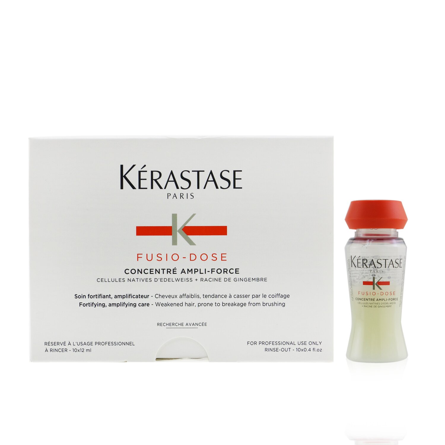 Kerastase Fusio-Dose Concentre Ampli-Force Fortifying, Amplifying Care (Weakened Hair, Prone to Breakage From Brushing) 10x12ml/0.4oz