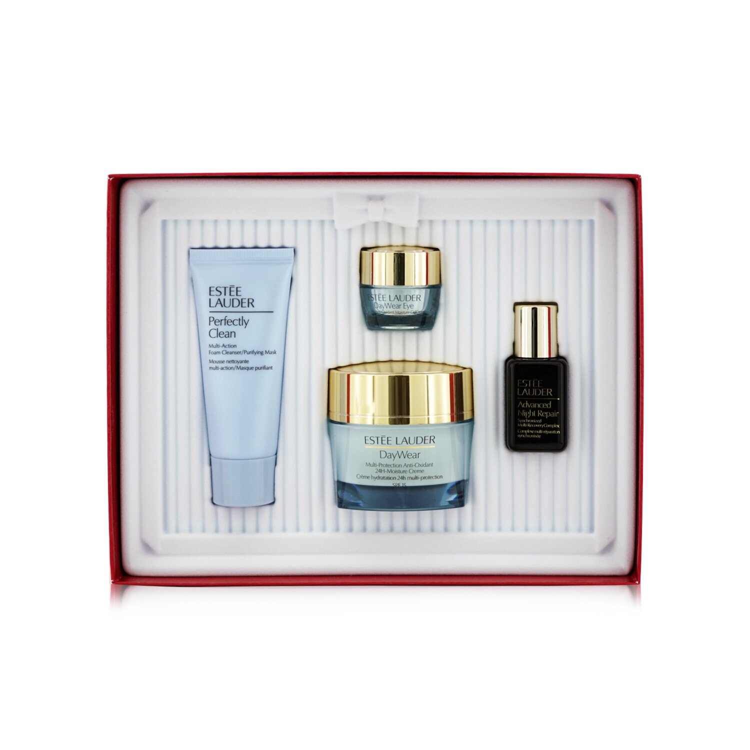 Estee Lauder Protect+Hydrate Collection: DayWear Moisture Creme SPF 15 50ml+ ANR Multi Recovery 15ml+ DayWear Eye 5ml+ Perfectly Clean 30ml 4pcs