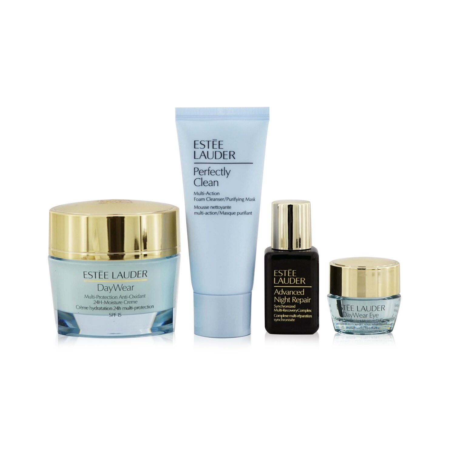 Estee Lauder Protect+Hydrate Collection: DayWear Moisture Creme SPF 15 50ml+ ANR Multi Recovery 15ml+ DayWear Eye 5ml+ Perfectly Clean 30ml 4pcs