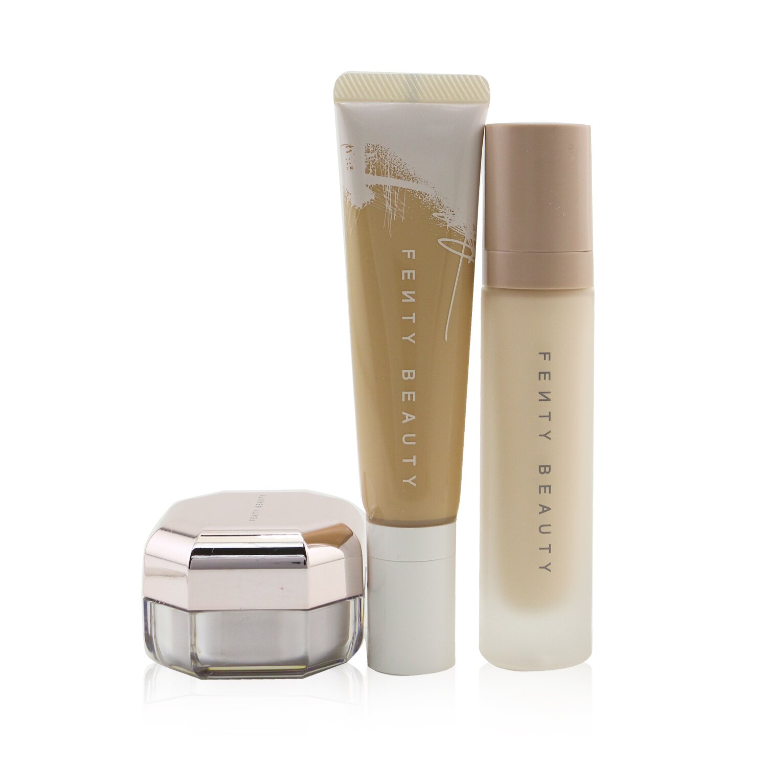 Fenty Beauty by Rihanna Pro Filt'R Hydrating Complexion Kit: Foundation 32ml + Primer 32ml + Instant Retouch Setting Powder 7.8g 3pcs