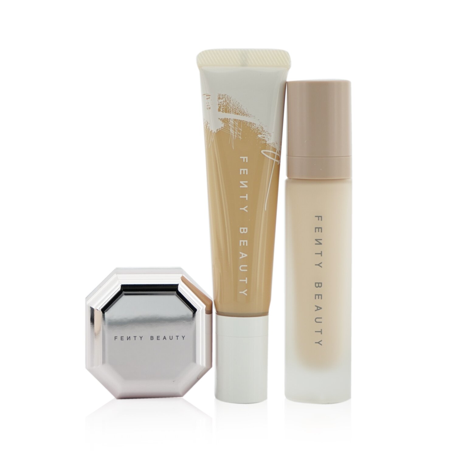 Fenty Beauty by Rihanna Kit Pro Filt'R Complejo Hidratante: Base + Primer + Polvo Establecedor de Retoque Instantáneo 3pcs