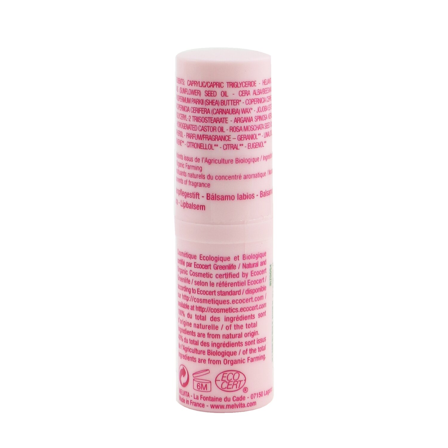 Melvita Rose Sauvage Hydrating Lip Balm 3.5g/0.12oz