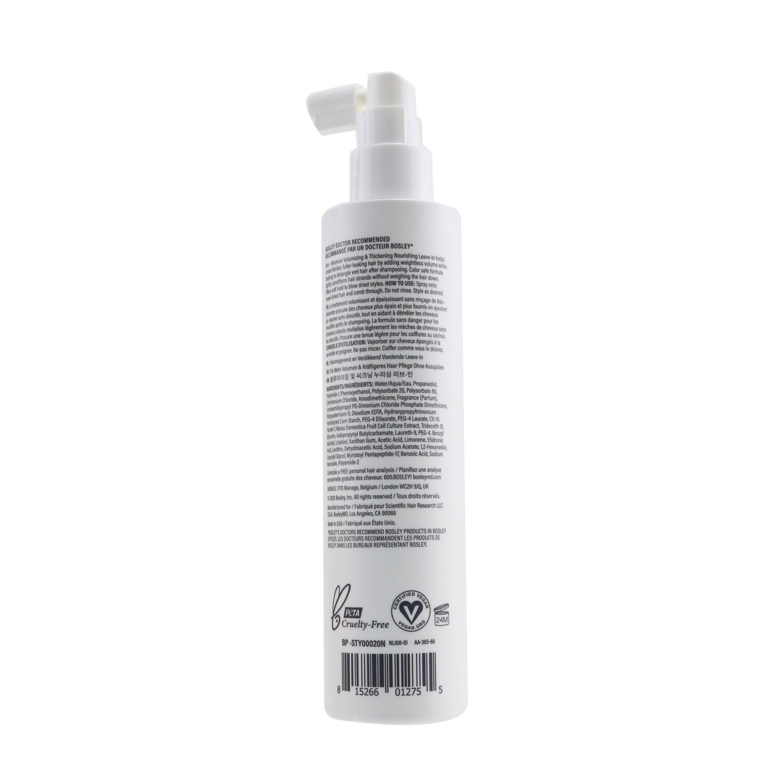 Bosley BosleyMD BosVolumize Volumizing & Thickening Nourishing Leave-In (Soft Hold) 200ml/6.8oz