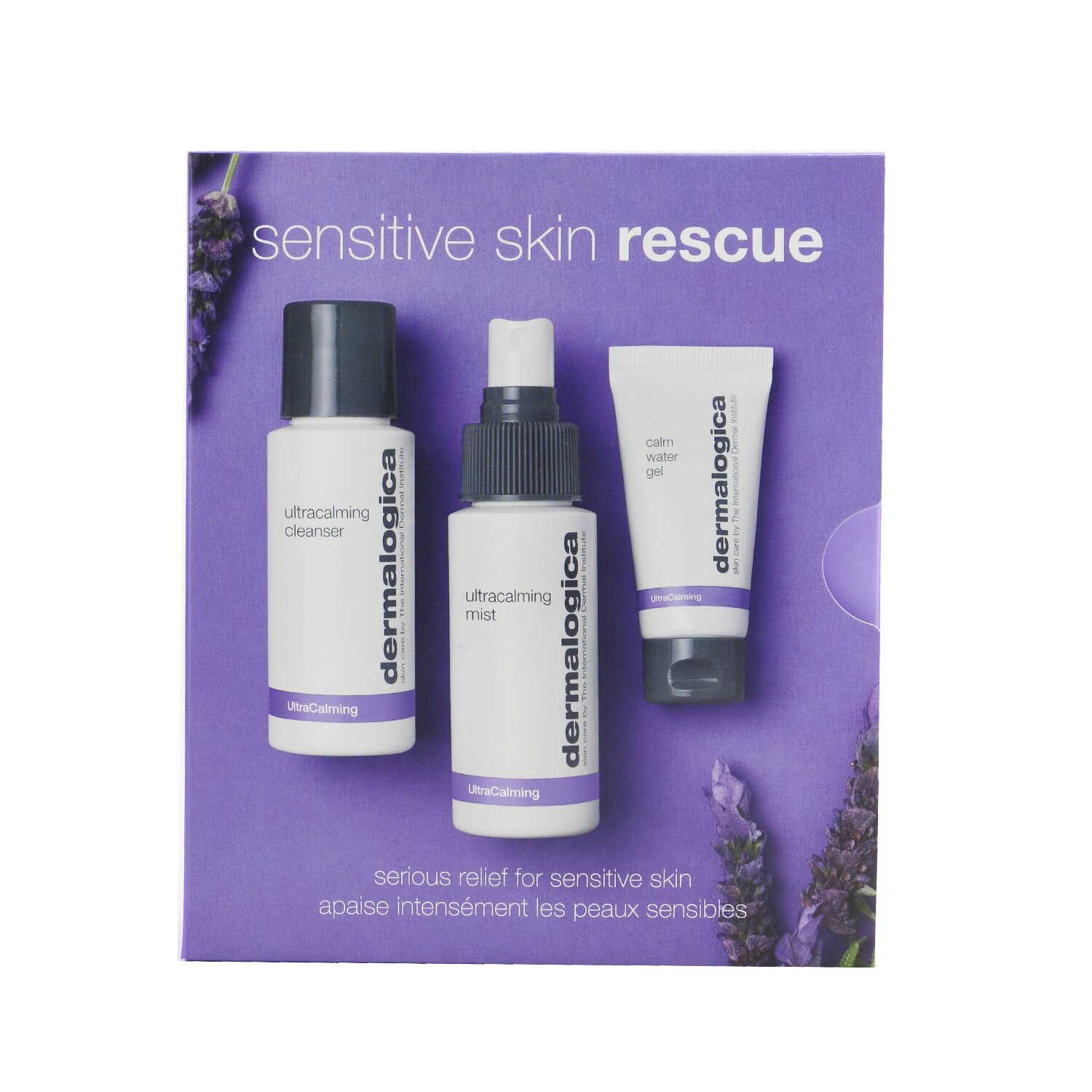 Dermalogica Sensitive Skin Rescue Kit: UltraCalming Cleanser 50ml/1.7oz + UltraCalming Mist 50ml/1.7oz + Calm Water Gel 15ml/0.5oz 3pcs