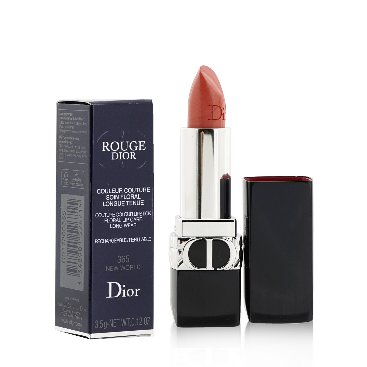 Christian Dior أحمر شفاه مريح طويل الأمد Rouge Dior Couture 3.5g/0.12oz