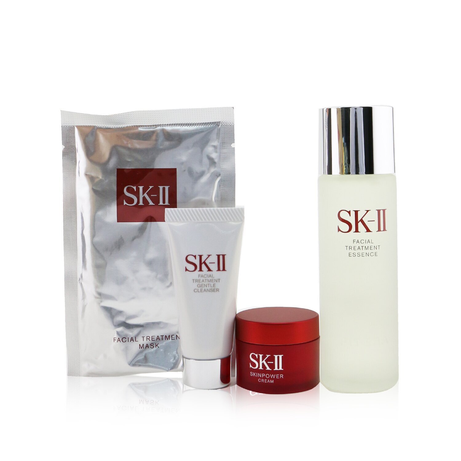 SK II Bestseller Trial kit 4-Pieces Kit: Facial Treatment Essence 75ml + Cleanser 20g + Mask 1pc + Skinpower Cream 15g 4pcs