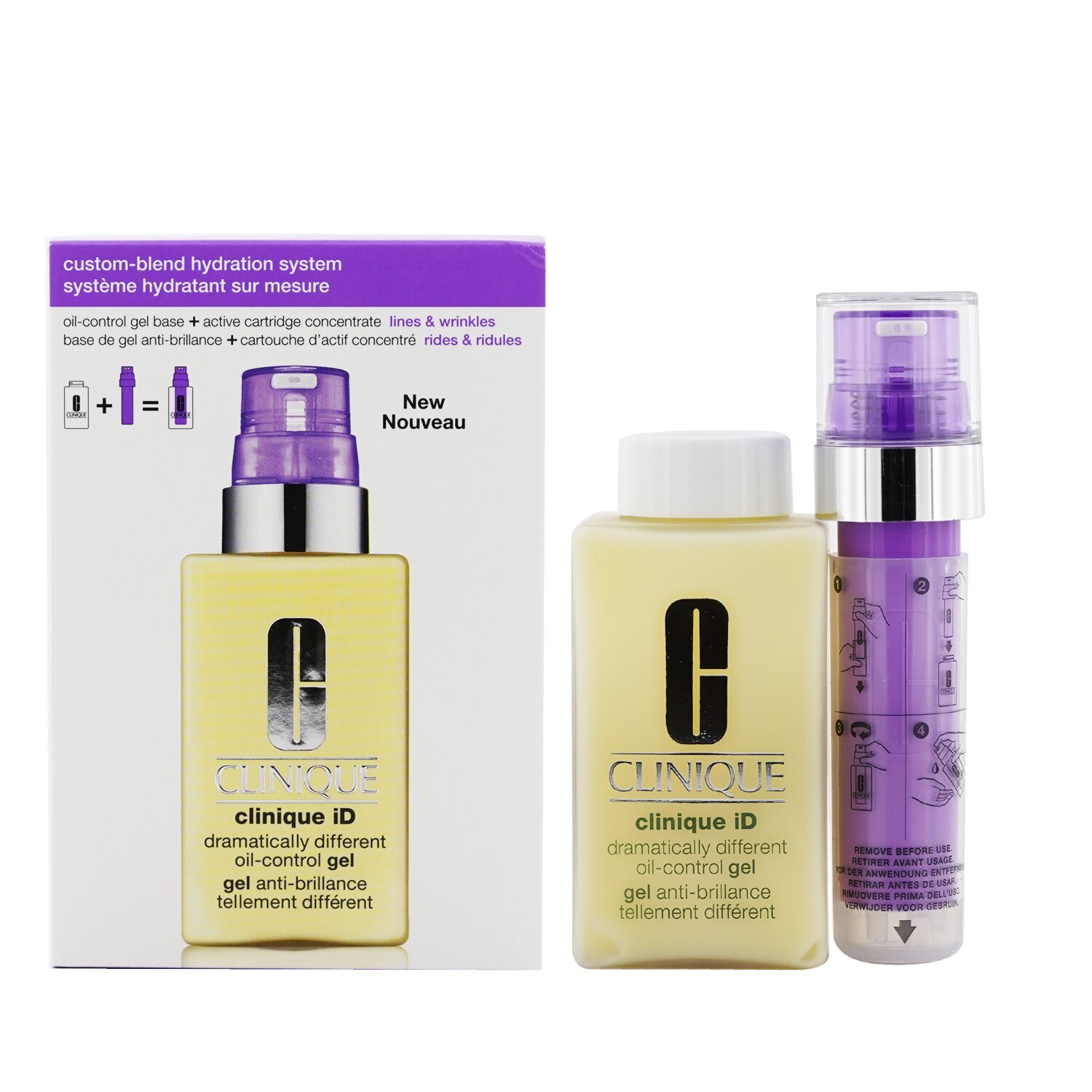 Clinique Clinique iD Dramatically Different Oil-Control Gel + Active Cartridge Concentrate For Lines & Wrinkles (Purple) 125ml/4.2oz