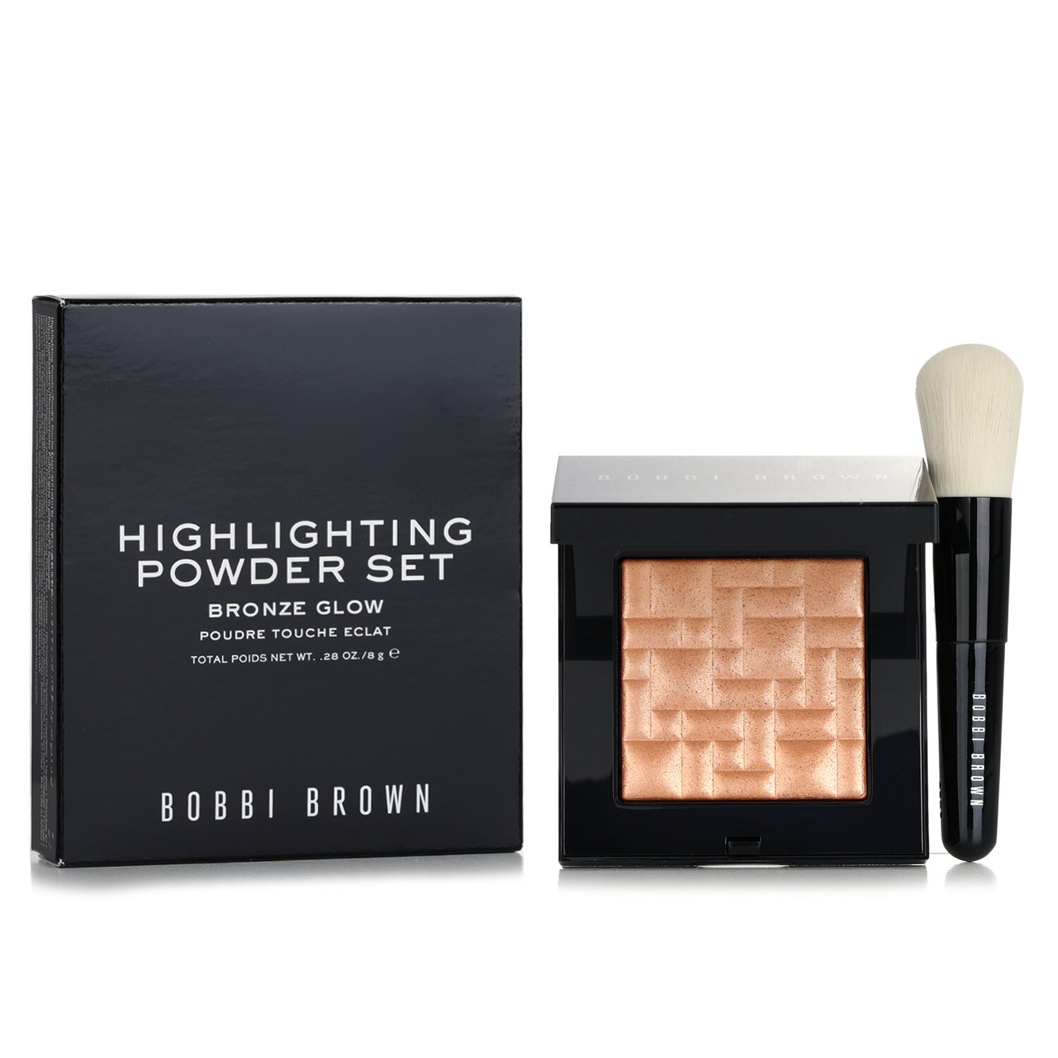 Bobbi Brown Highlighting Powder Set (1x Highlighting Powder + 1x Mini Face Brush) 2pcs