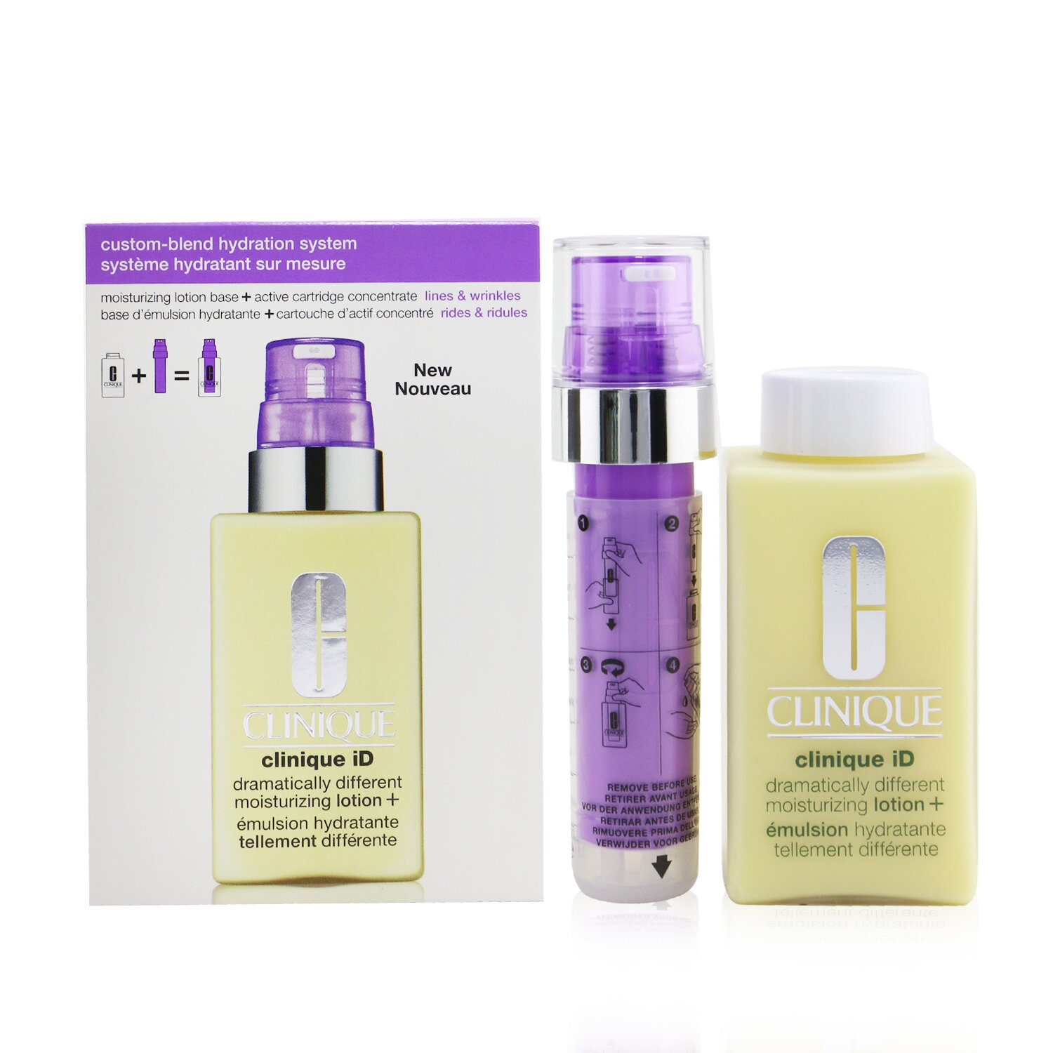 Clinique Clinique iD Dramatically Different Moisturizing Lotion+ + Active Cartridge Concentrate For Lines & Wrinkles (Purple) 125ml/4.2oz