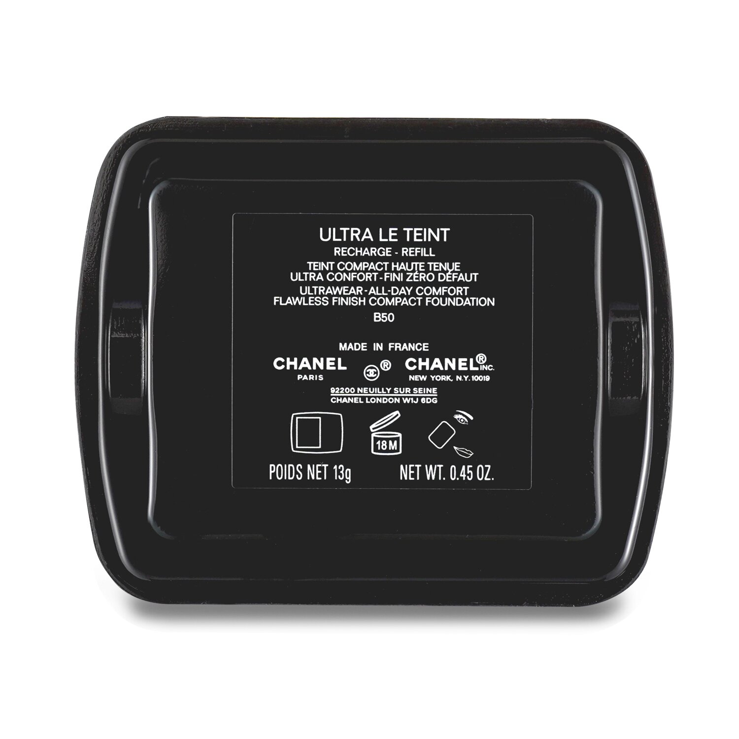 Chanel Ultra Le Teint Ultrawear All Day Comfort Flawless Finish Compact Foundation Refill 13g/0.45oz