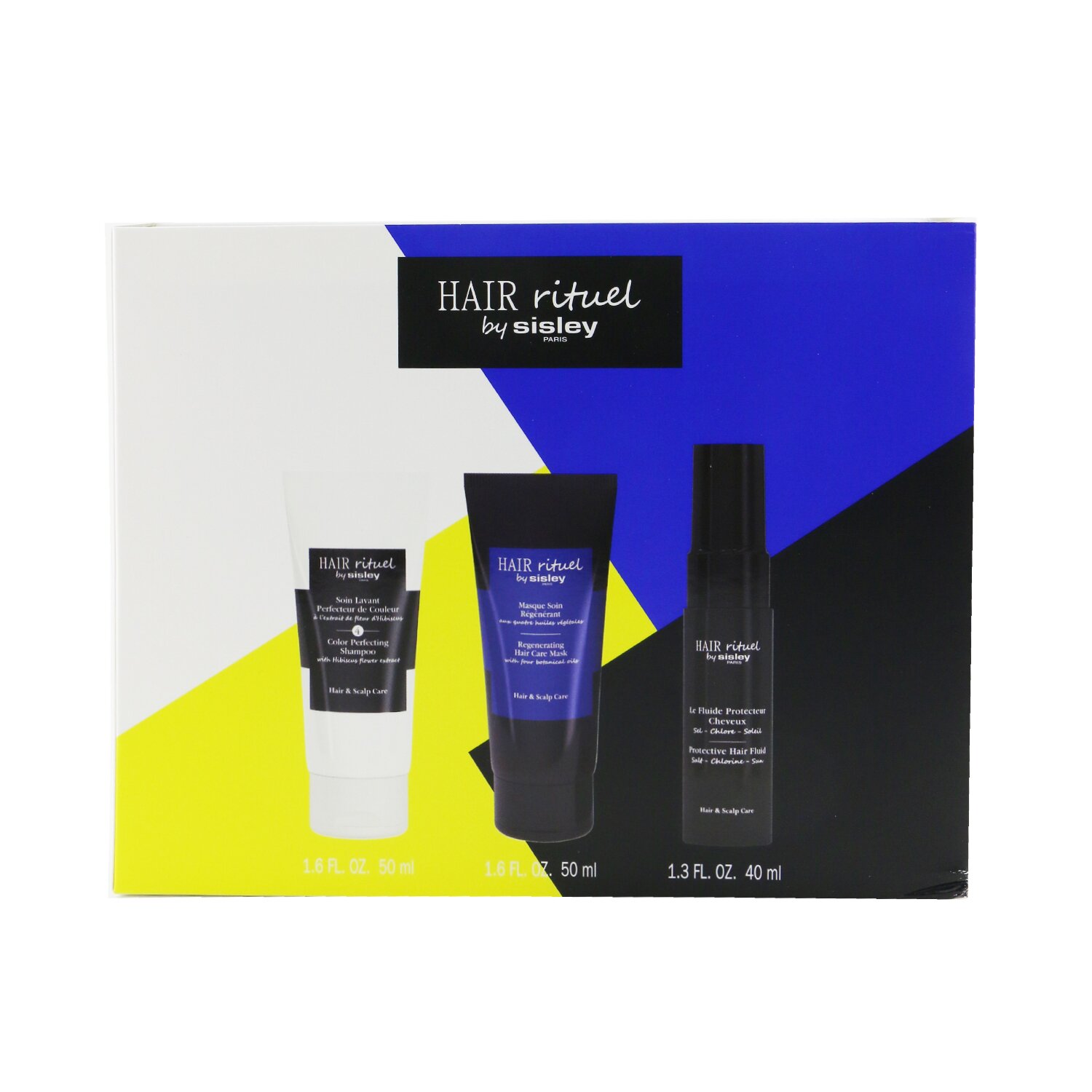 Sisley Hair Rituel By Sisley Color Protection Kit: 1x Shampoo 50ml, 1x Hair Mask 50ml, 1x Hair Fluid 40ml 3pcs