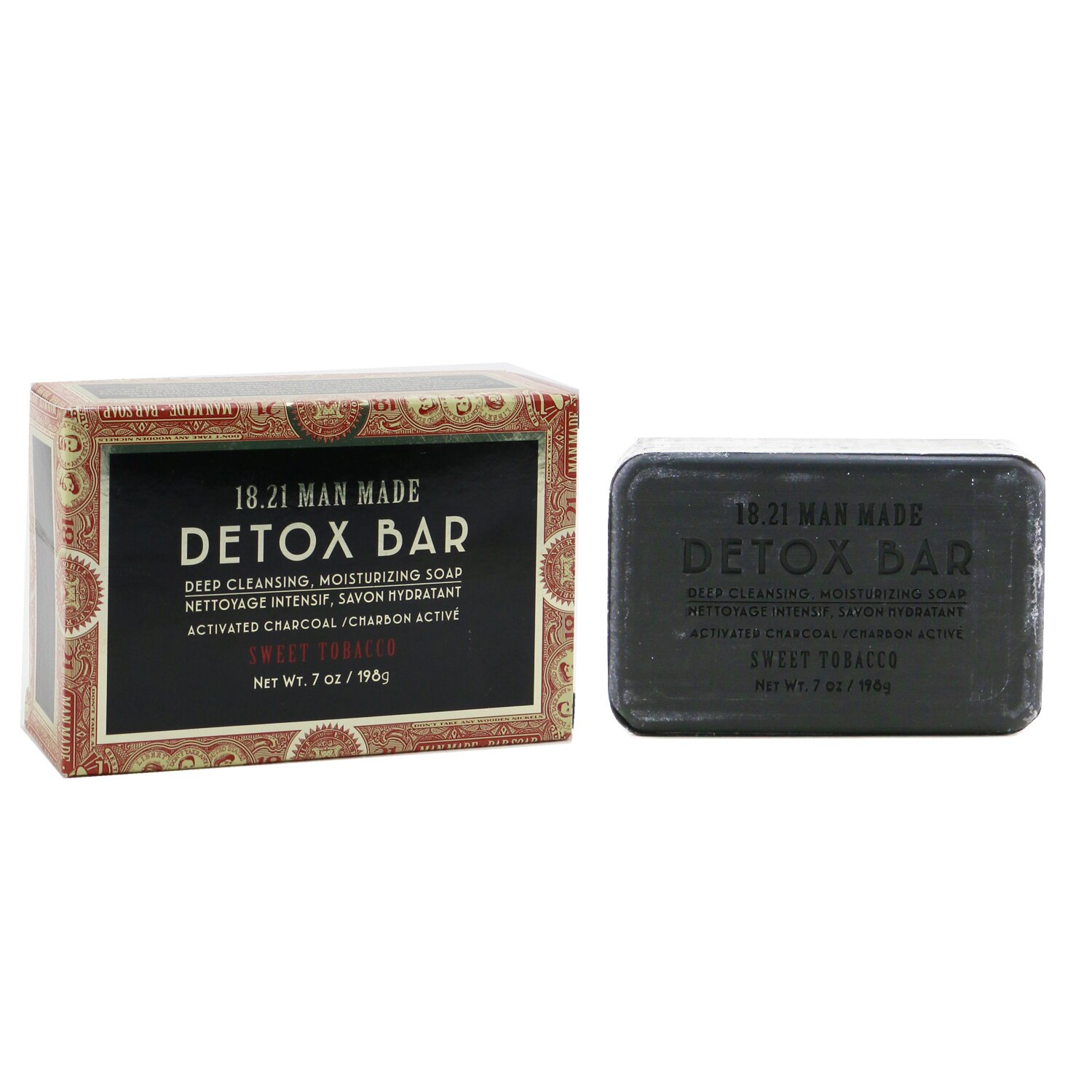 18.21 Man Made Detox Bar - Deep Cleansing, Moisturizing Soap 198g/7oz