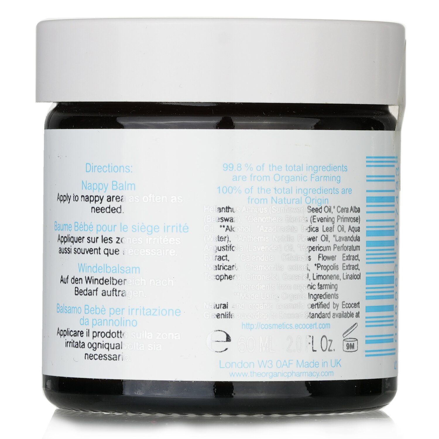 The Organic Pharmacy Nappy Balm - With Neem & Propolis (Gentle Soothing Protection) 60g/2oz