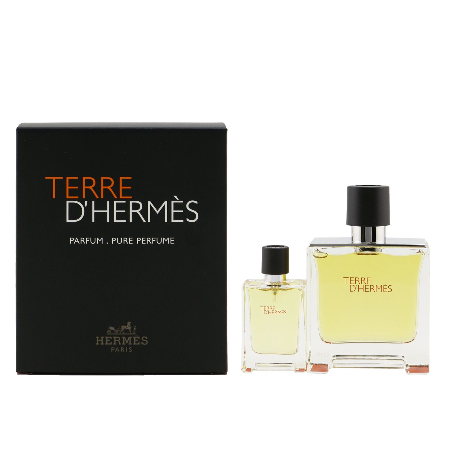 Hermes Terre D'Hermes Pure Parfum Coffret: Pure Parfum Spray 75ml/2.53oz + Pure Parfum Spray 12.5ml/0.42oz 2pcs