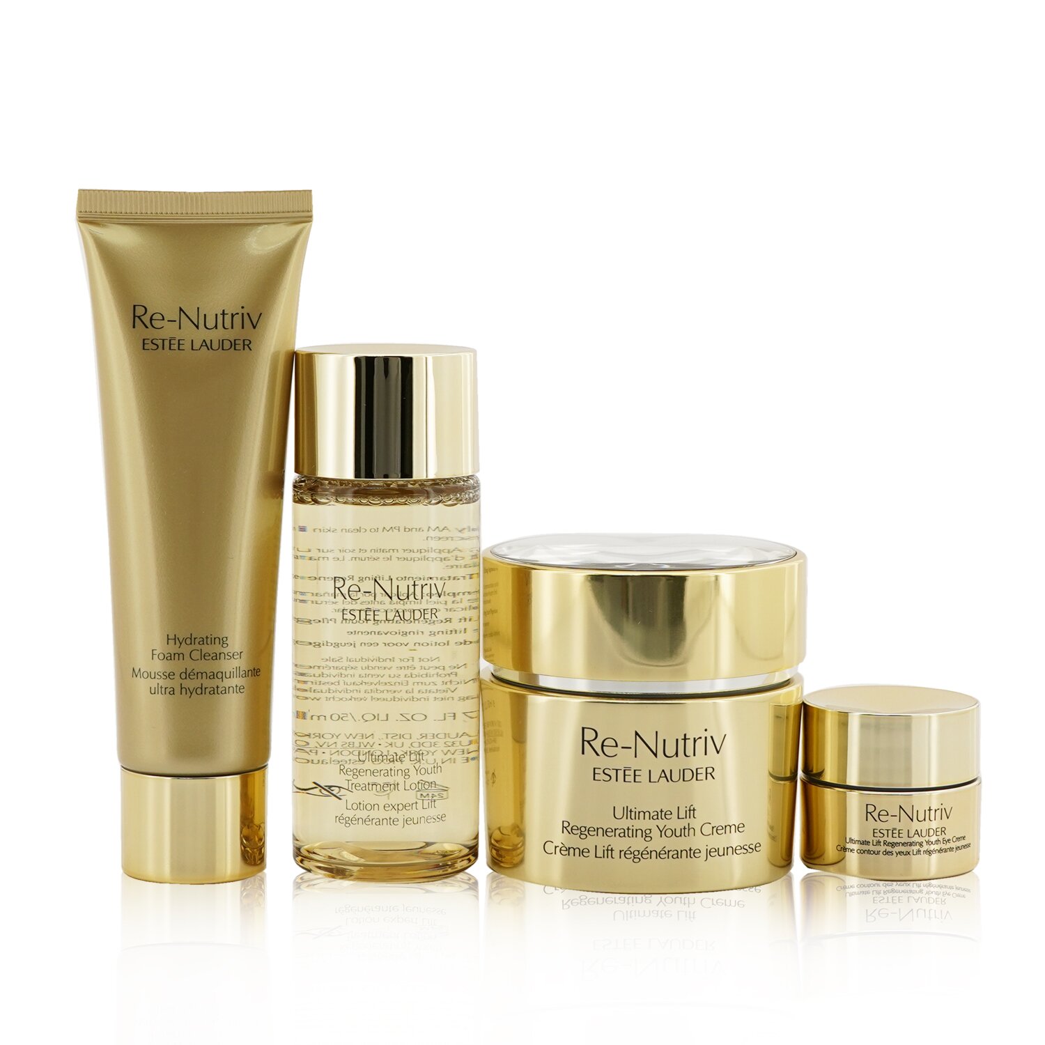 Estee Lauder The Secret Of Infinite Beauty Ultimate Lift Collection: Youth Creme 50ml+ Eye Creme 7ml+ Treatment Lotion 50ml+ Cleanser 50ml+ Case 4pcs+1case