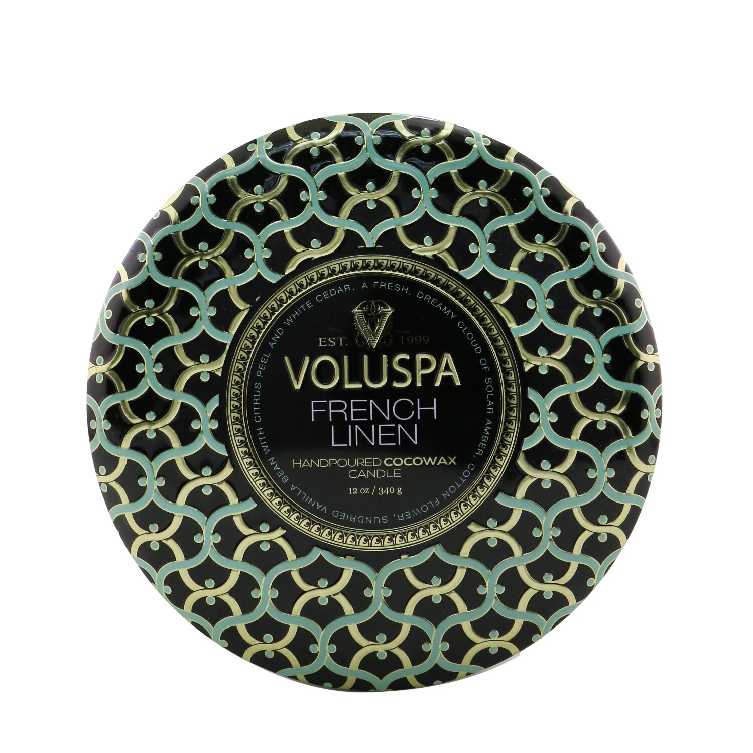 Voluspa 3 Wick Decorative Tin Candle - French Linen 340g/12oz