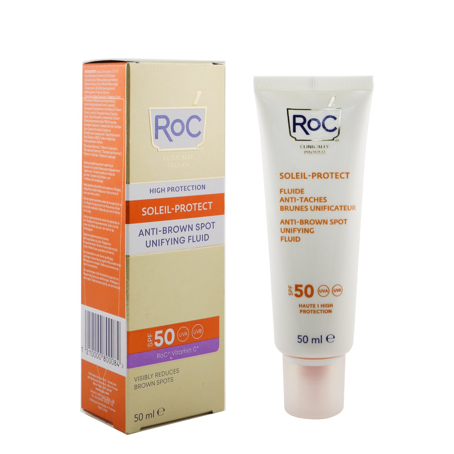 ROC Soleil-Protect Anti-Brown Spot Unifying Fluid SPF 50 UVA & UVB (Μειώνει ορατά τις καφέ κηλίδες) 50ml/1.69oz