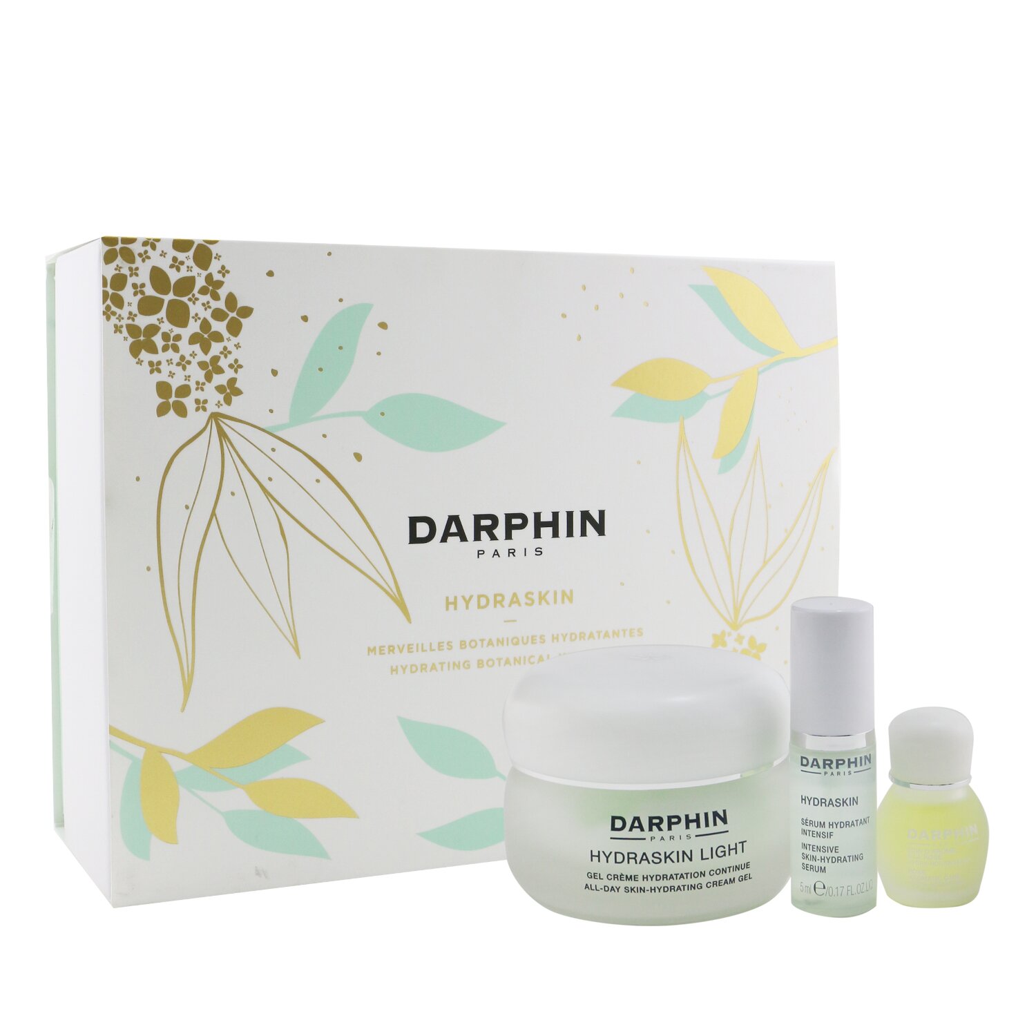 Darphin Hydraskin Hydrating Botanical Wonders Set: Hydraskin Light 50ml+ Skin-Hydrating Serum 5ml+ Rose Aromatic Care 4ml 3pcs