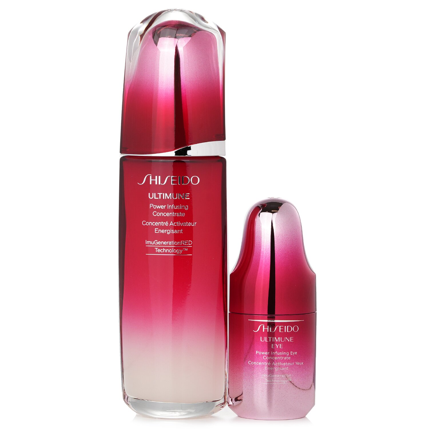 Shiseido Ultimune Power Infusing (ImuGenerationRED Technology) Set: Face Concentrate 100ml + Eye Concentrate 15ml 2pcs