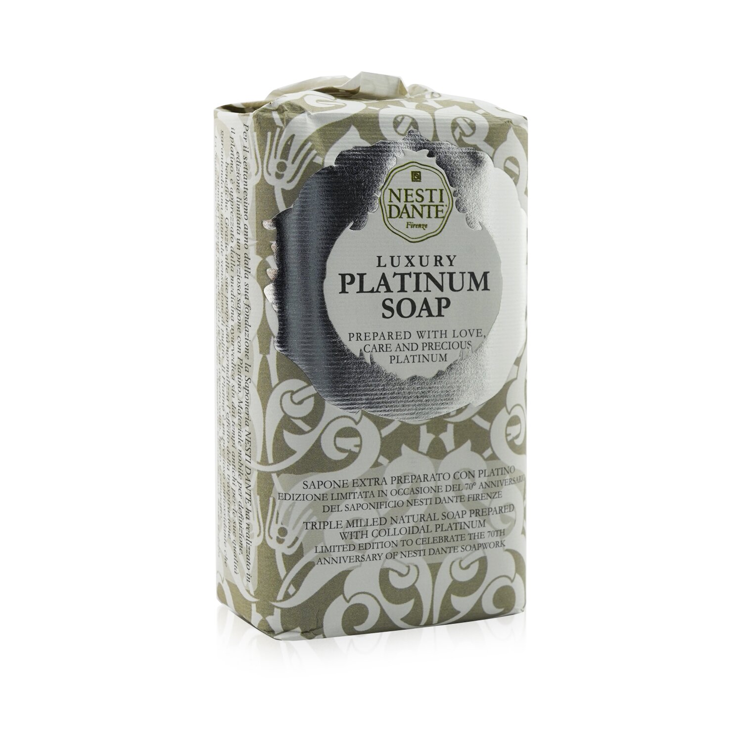 Nesti Dante 70 Anniversary Luxury Platinum Soap With Precious Platinum (Limited Edition) (Package Slightly Damaged) 250g/8.8oz