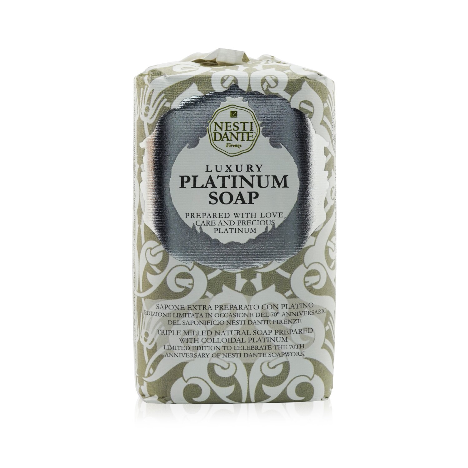 Nesti Dante 70 Anniversary Luxury Platinum Soap With Precious Platinum (Limited Edition) (Package Slightly Damaged) 250g/8.8oz