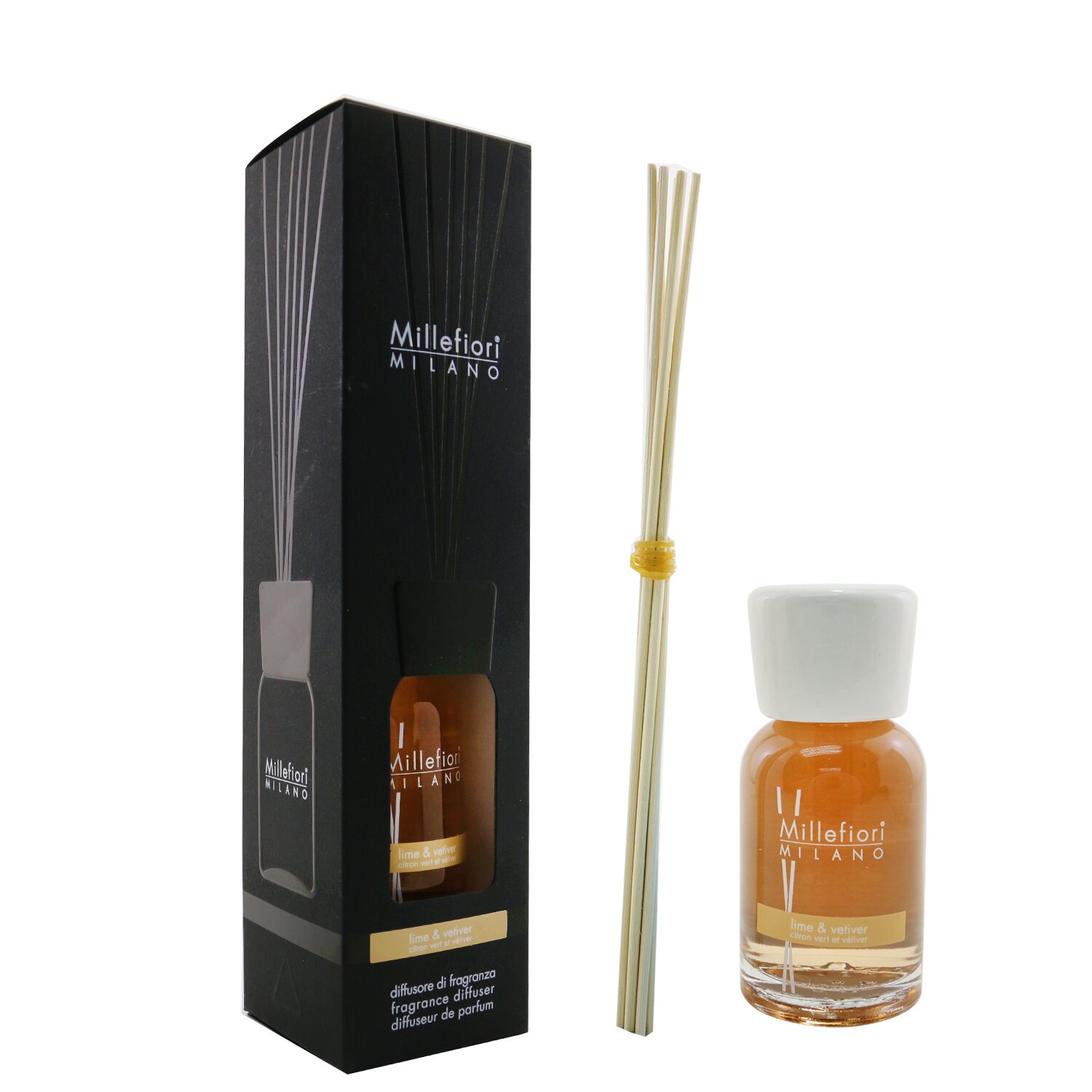 Millefiori Natural Fragrance Diffuser - Lime & Vetiver 100ml/3.38oz