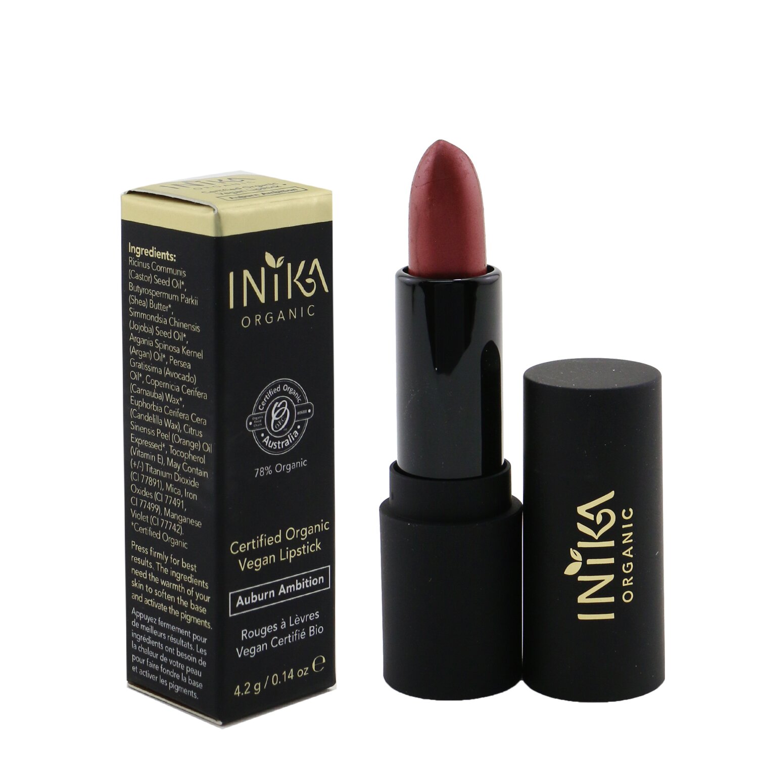 INIKA Organic Certified Organic Vegan Lipstick 4.2g/0.14oz