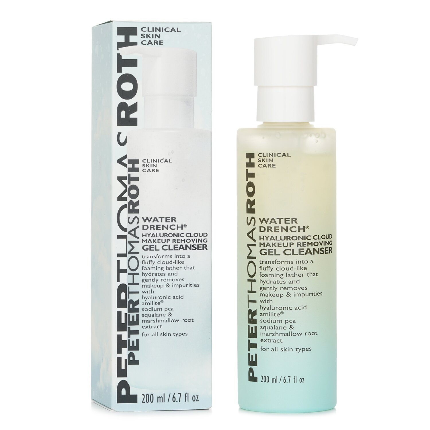 Peter Thomas Roth جل مزيل مكياج منظف بالهيالورونيك Water Drench 200ml/6.7oz