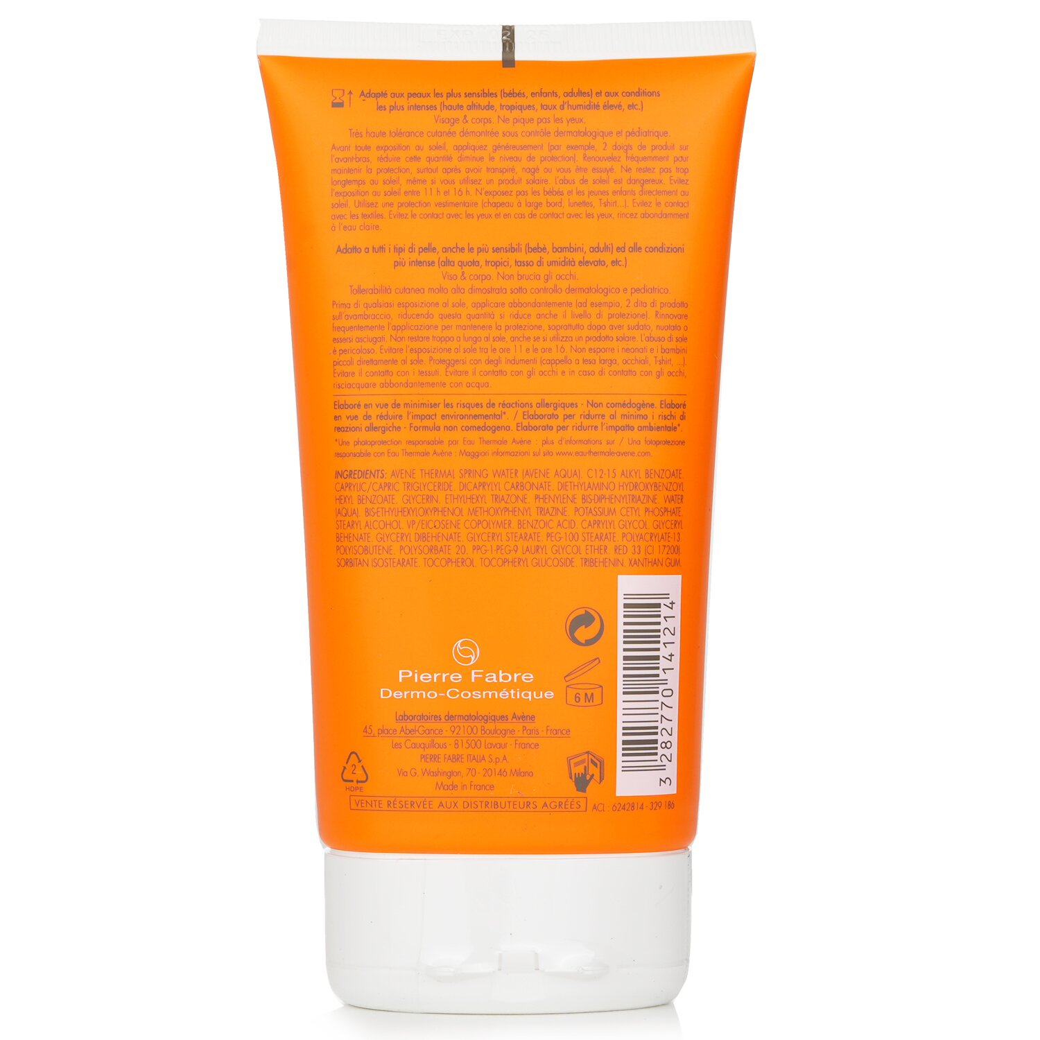 Avene Intense Protect SPF 50 (For Babies, Children, Adult) - For Sensitive Skin קרם הגנה מהשמש לעור רגיש 150ml/5oz