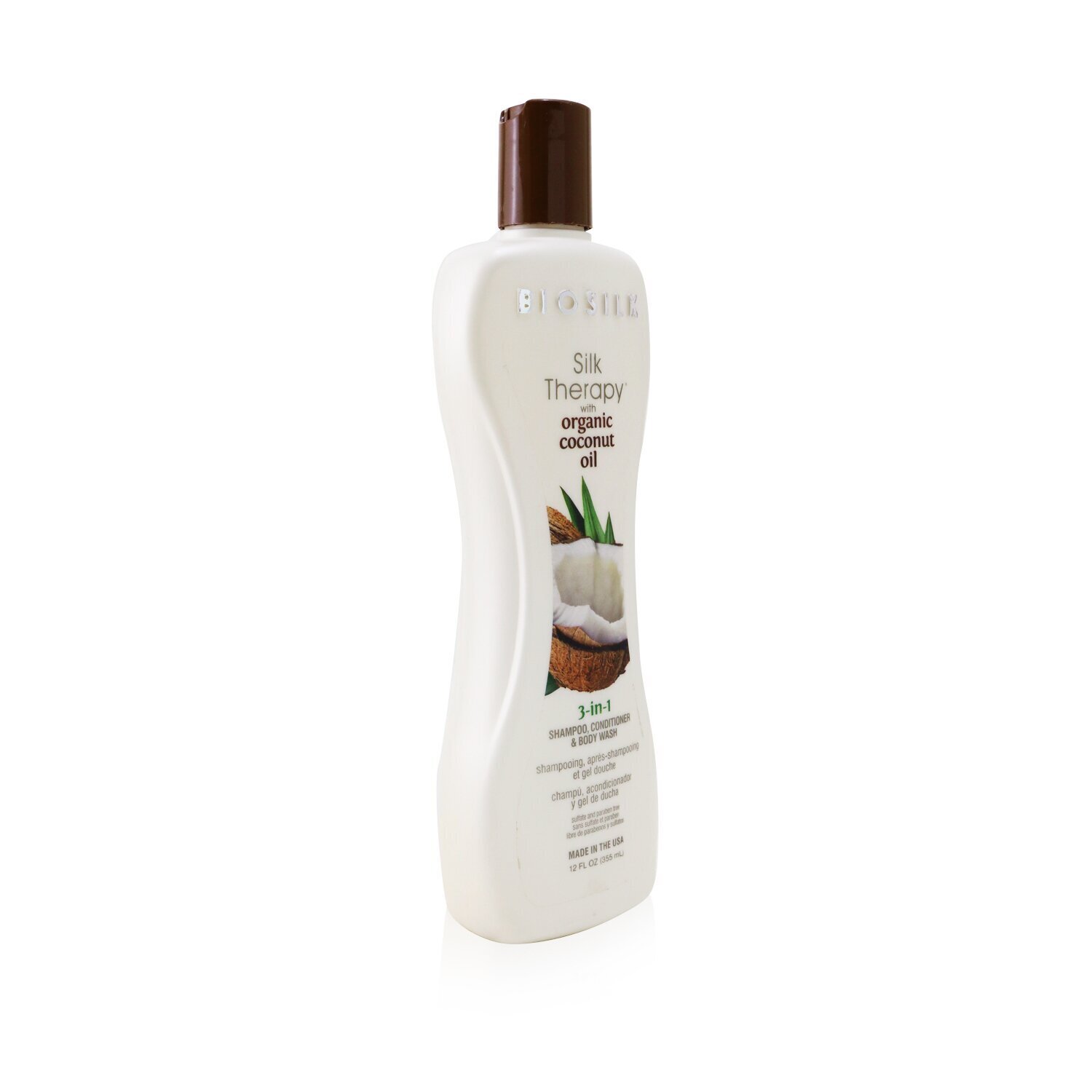 BioSilk Silk Therapy with Coconut Oil 3-In-1 Shampoo, Conditioner & Body Wash 355ml/12oz