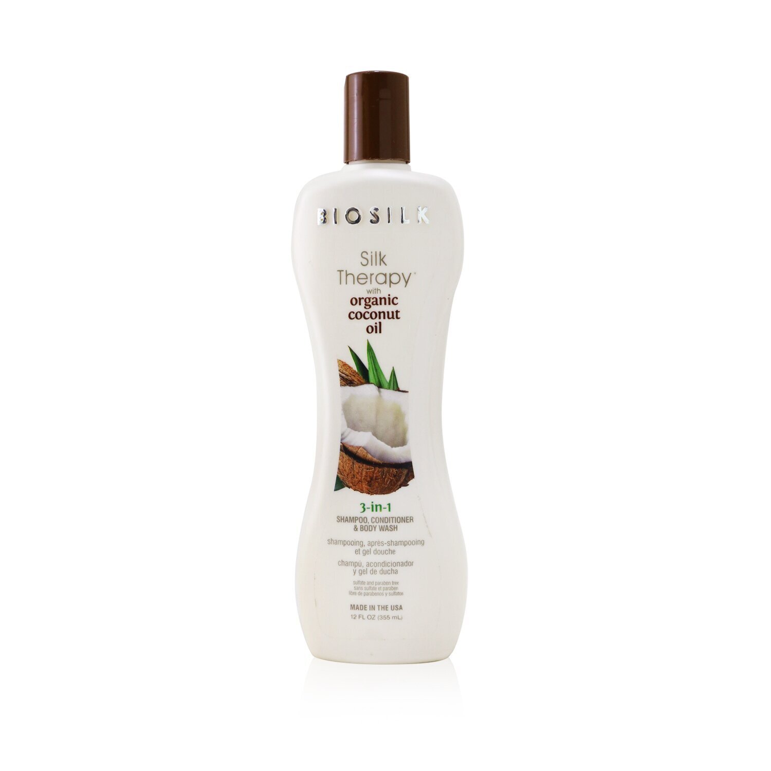 BioSilk Silk Therapy with Coconut Oil 3-In-1 Shampoo, Conditioner & Body Wash 355ml/12oz