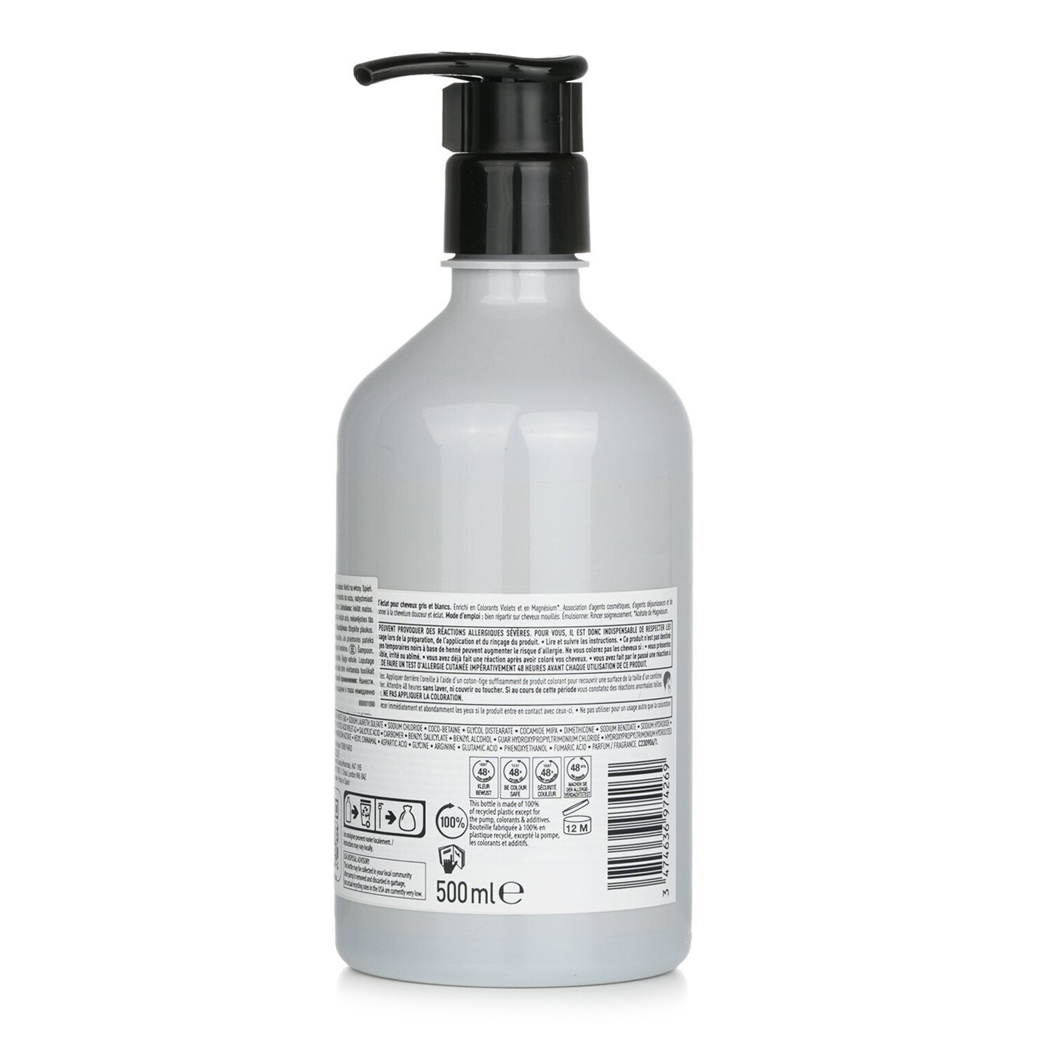 L'Oreal Professionnel Serie Expert - Silver Violet Dyes + Magnesium Neutralising and Brightening Shampoo (For Grey and White Hair) 500ml/16.9oz