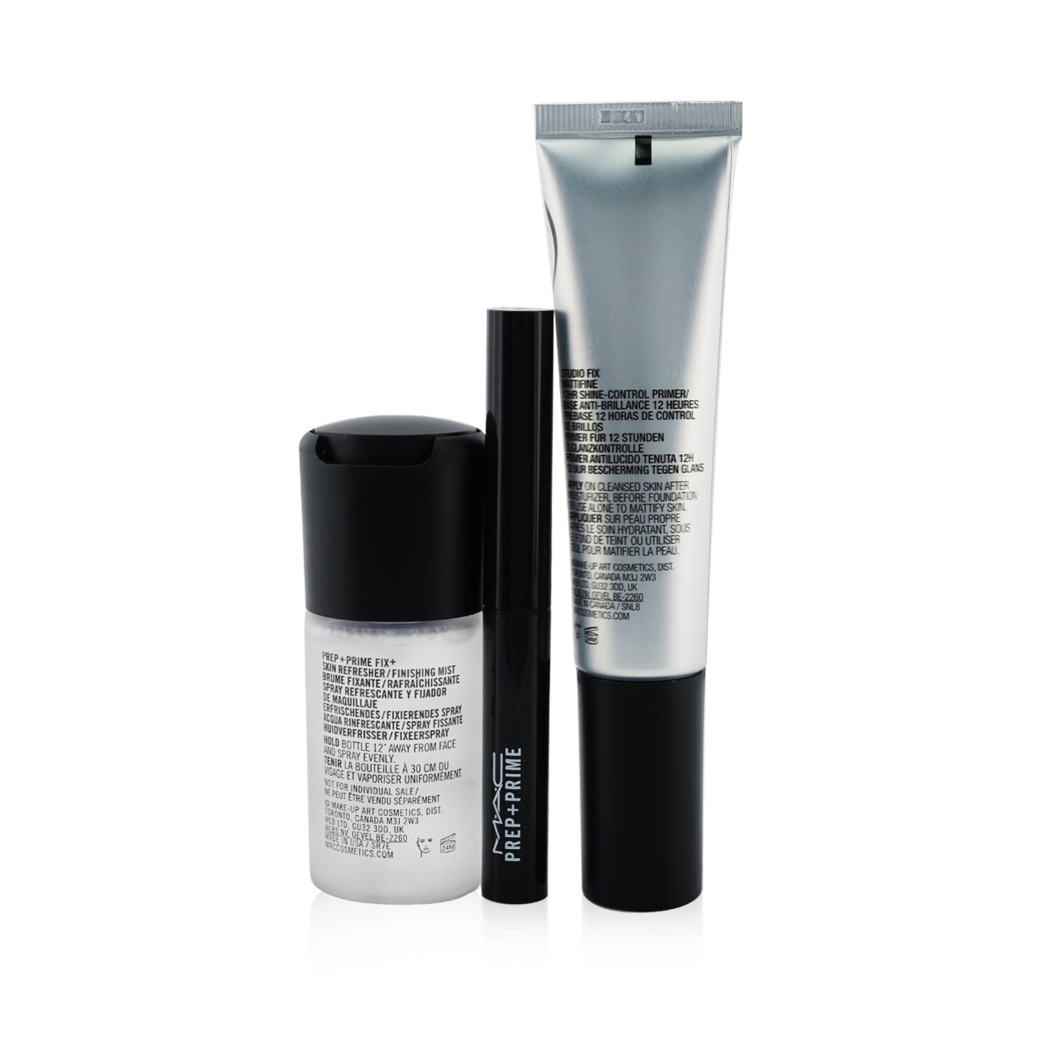 MAC Kit Tricks Of The Trade (1x Primer + 1x Bruma de Acabado + 1x Prep + Prime de Labios) 3pcs