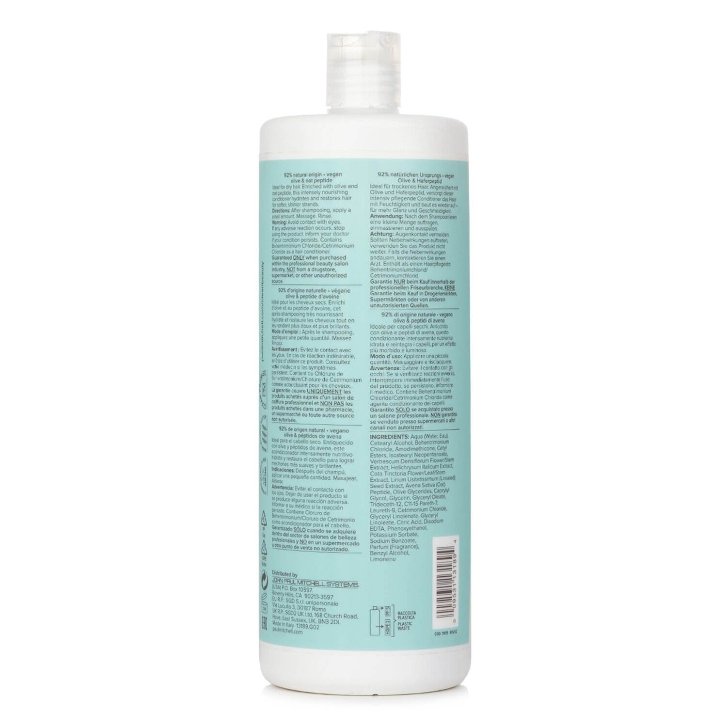 Paul Mitchell Clean Beauty Hydrate Conditioner 1000ml/33.8oz