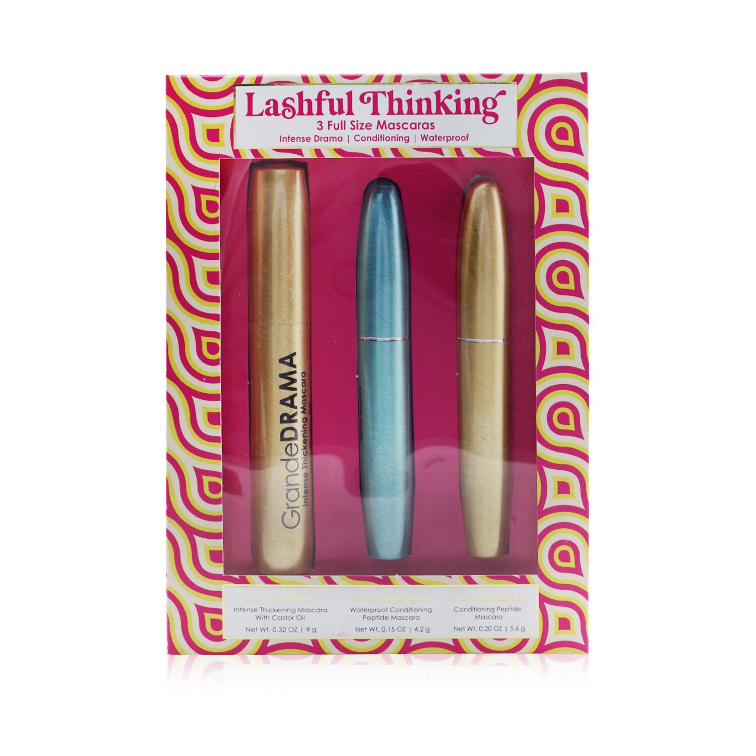 Grande Cosmetics (GrandeLash) مجموعة Lashful Thinking (مسكارا عدد 3) 3pcs