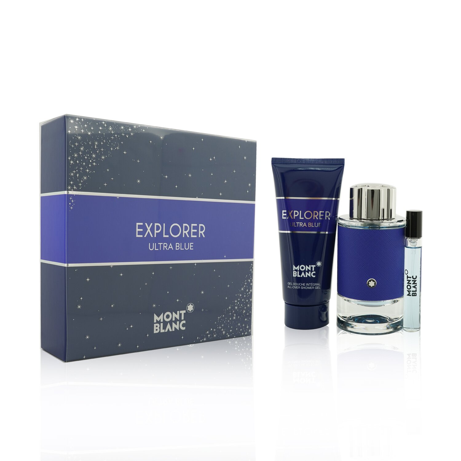 Montblanc Explorer Ultra Blue Coffret: EDP Spray 100ml + EDP Spray 7.5ml + Shower Gel 100ml 3pcs