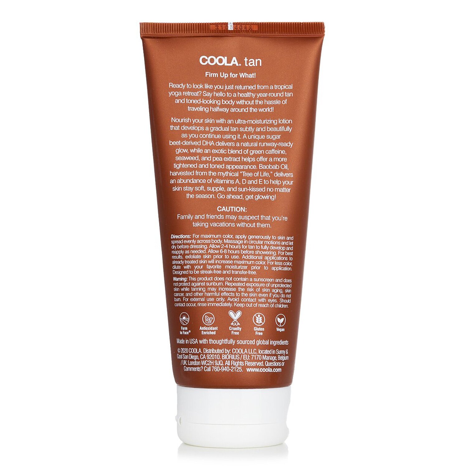 Coola Organic Sunless Tan Firming Lotion 177ml/6oz