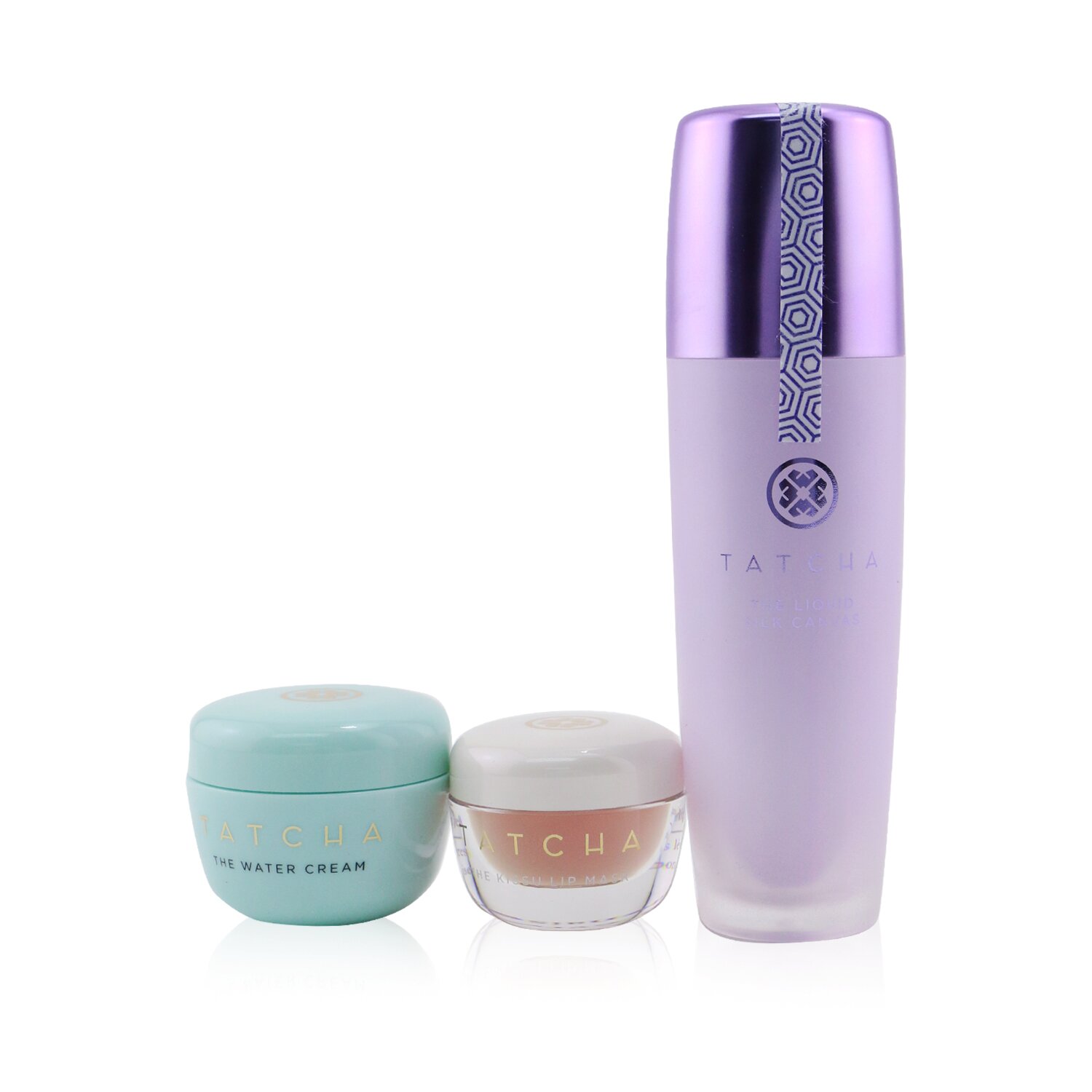 タッチャ Tatcha アワード受賞の人気商品セット：ザ・リキッドシルクキャンバス30g＋ザ・ウォータークリーム10ml＋ザ・キッス リップマスク5g 3pcs