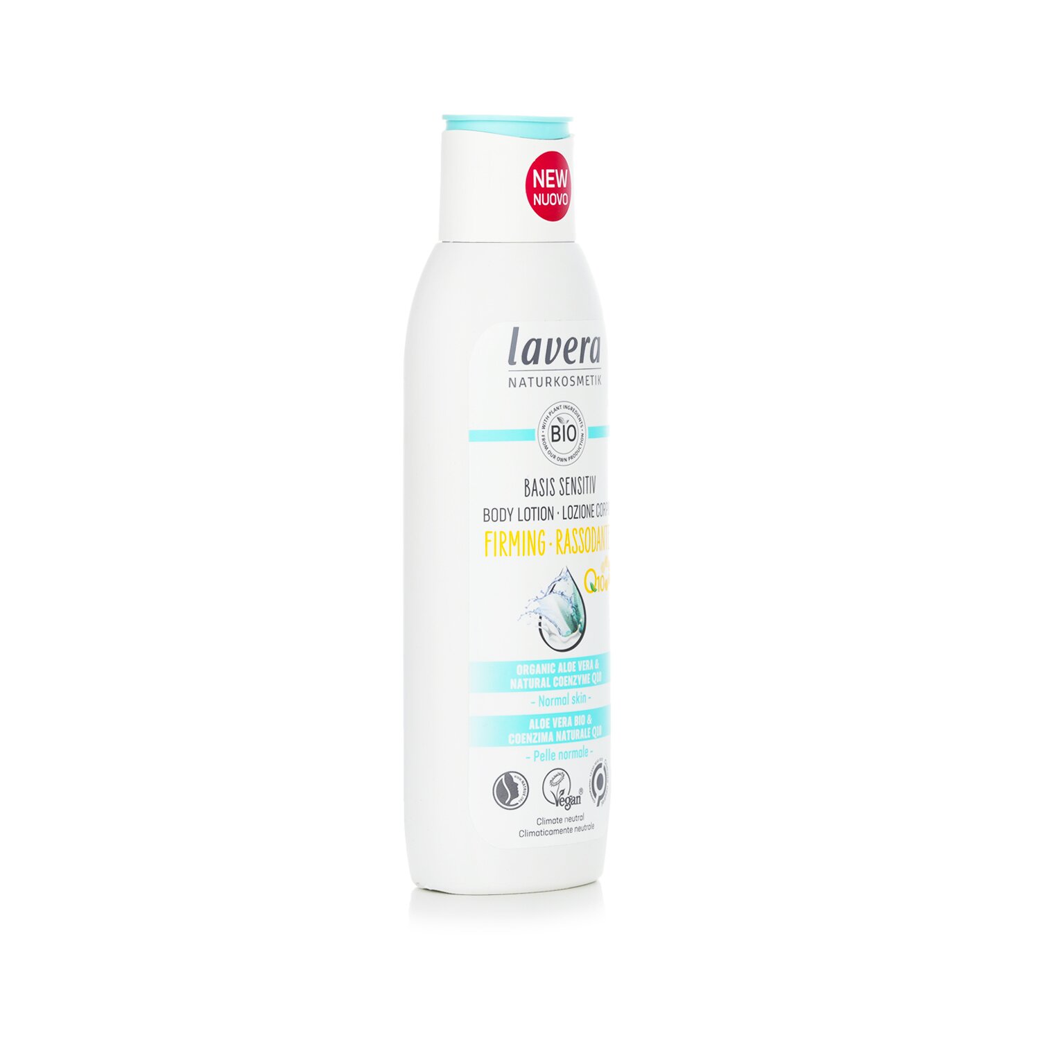 Lavera Basis Sensitiv Firming Body Lotion With Organic Aloe Vera & Natural Coenzyme Q10 - For Normal Skin 250ml/8.4oz