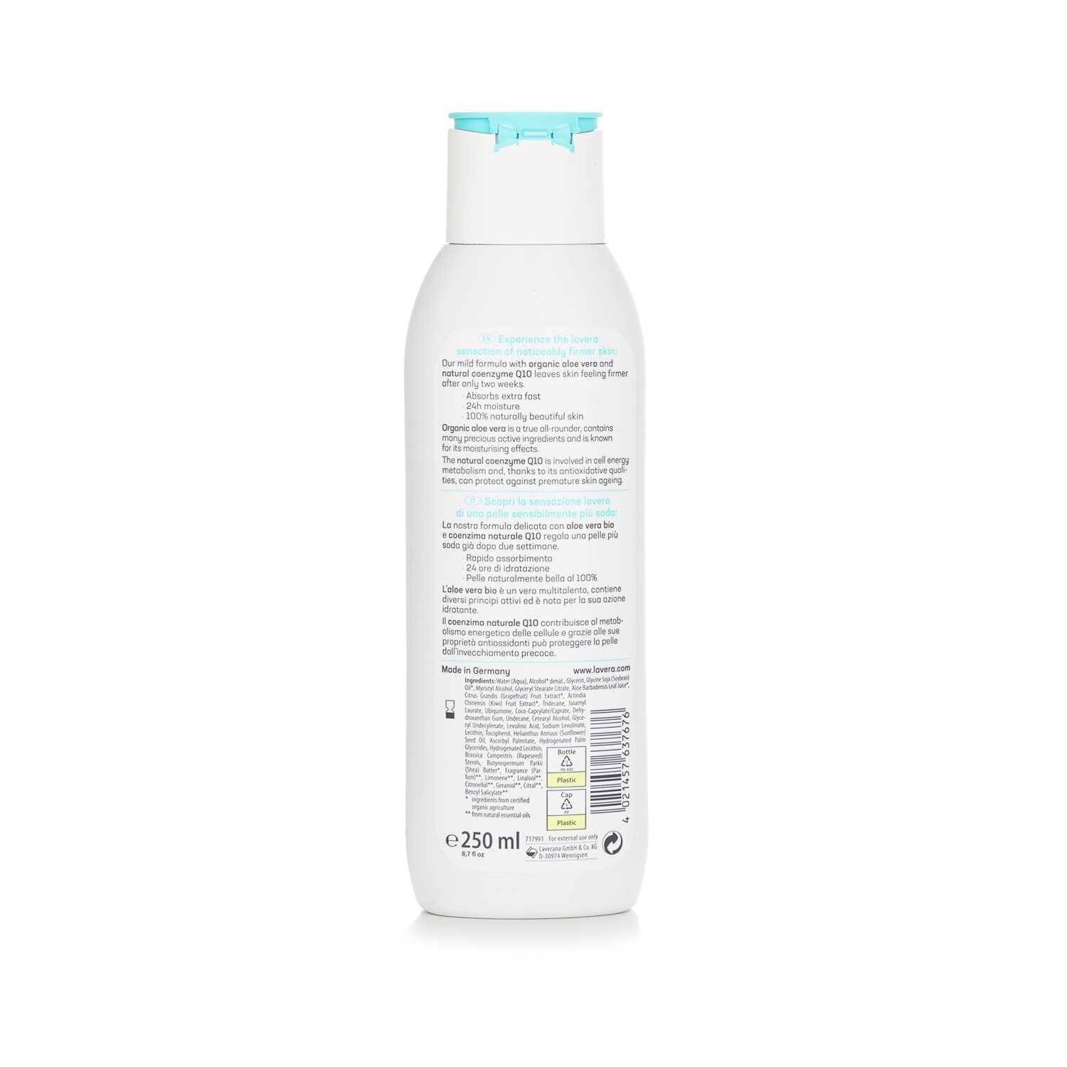 Lavera Basis Sensitiv Firming Body Lotion With Organic Aloe Vera & Natural Coenzyme Q10 - For Normal Skin 250ml/8.4oz