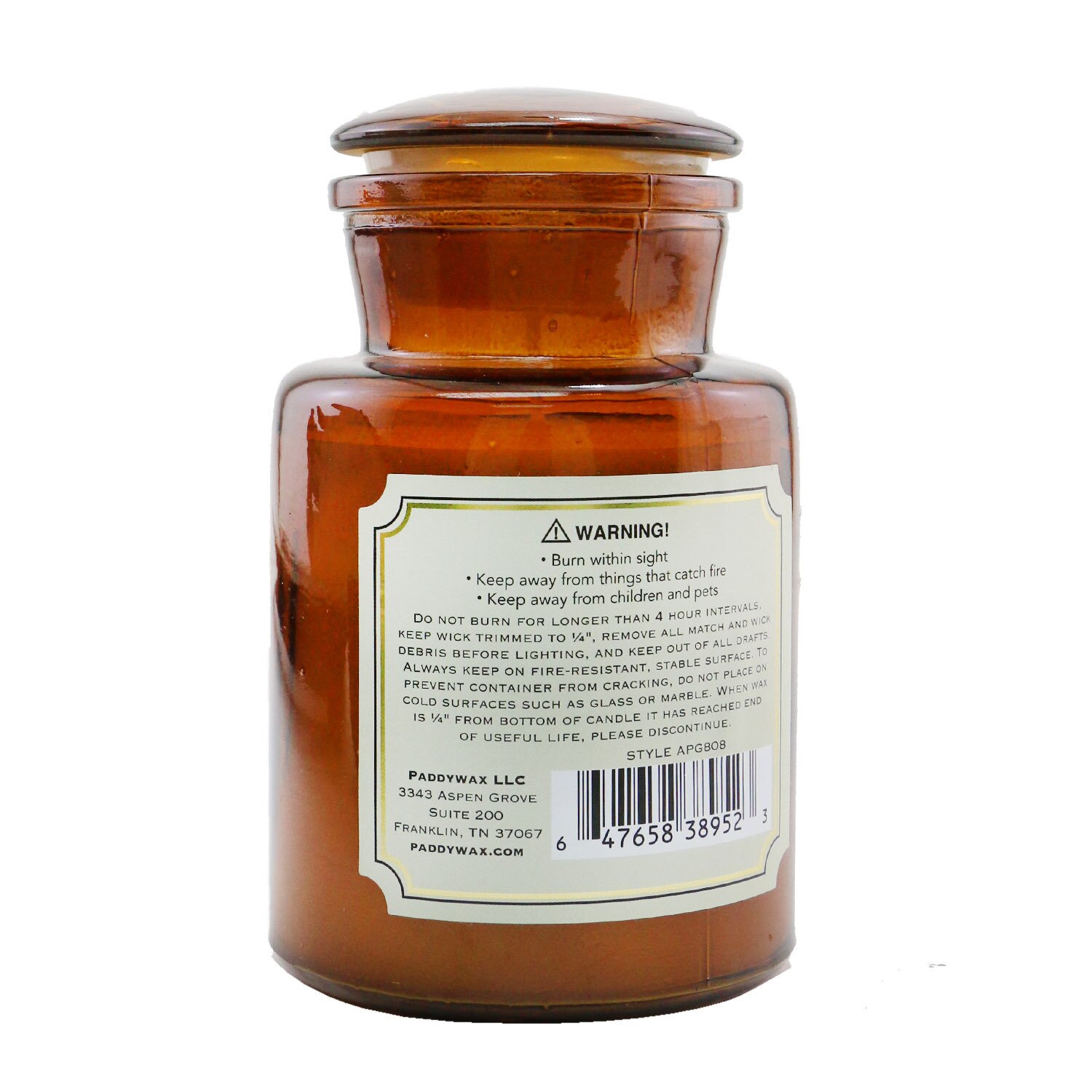 Paddywax Apothecary Candle - Amber & Smoke 226g/8oz