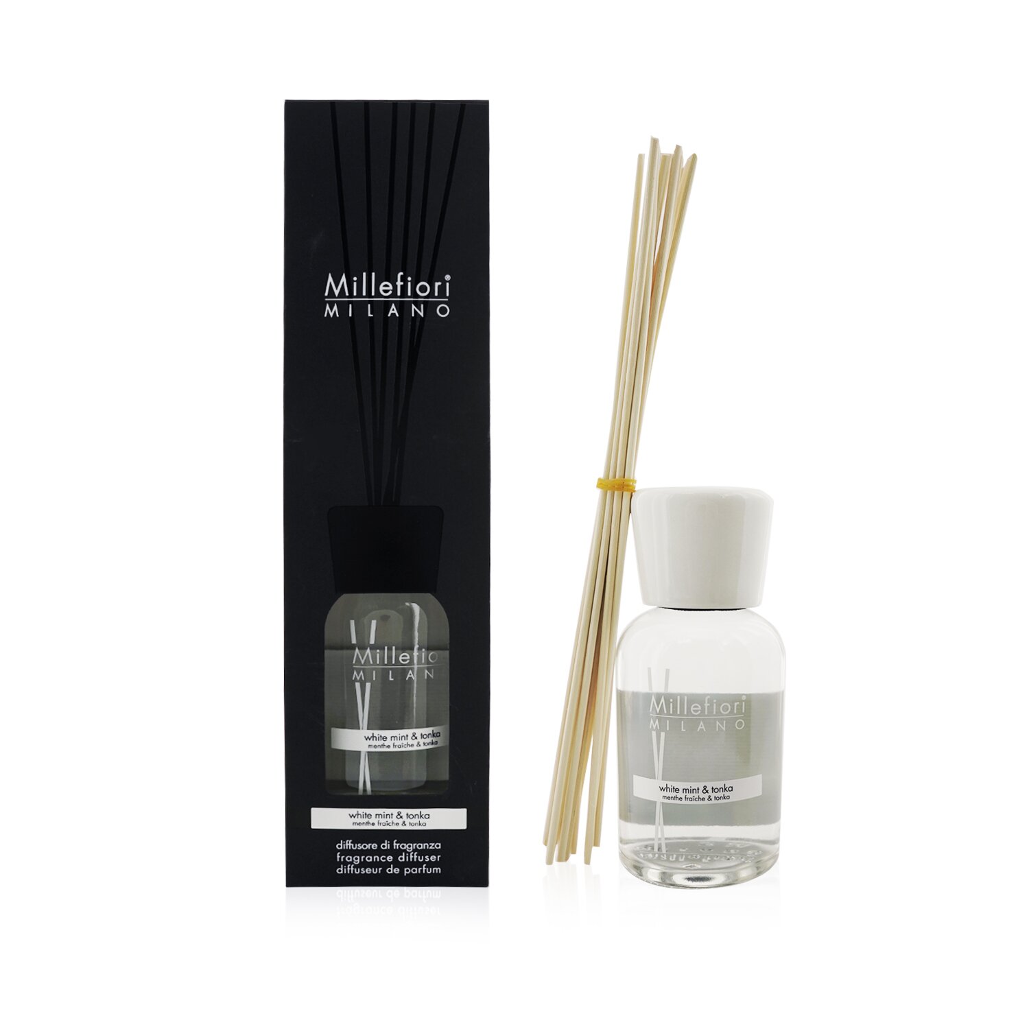 Millefiori Natural Fragrance Diffuser - White Mint & Tonka 500ml/16.9oz