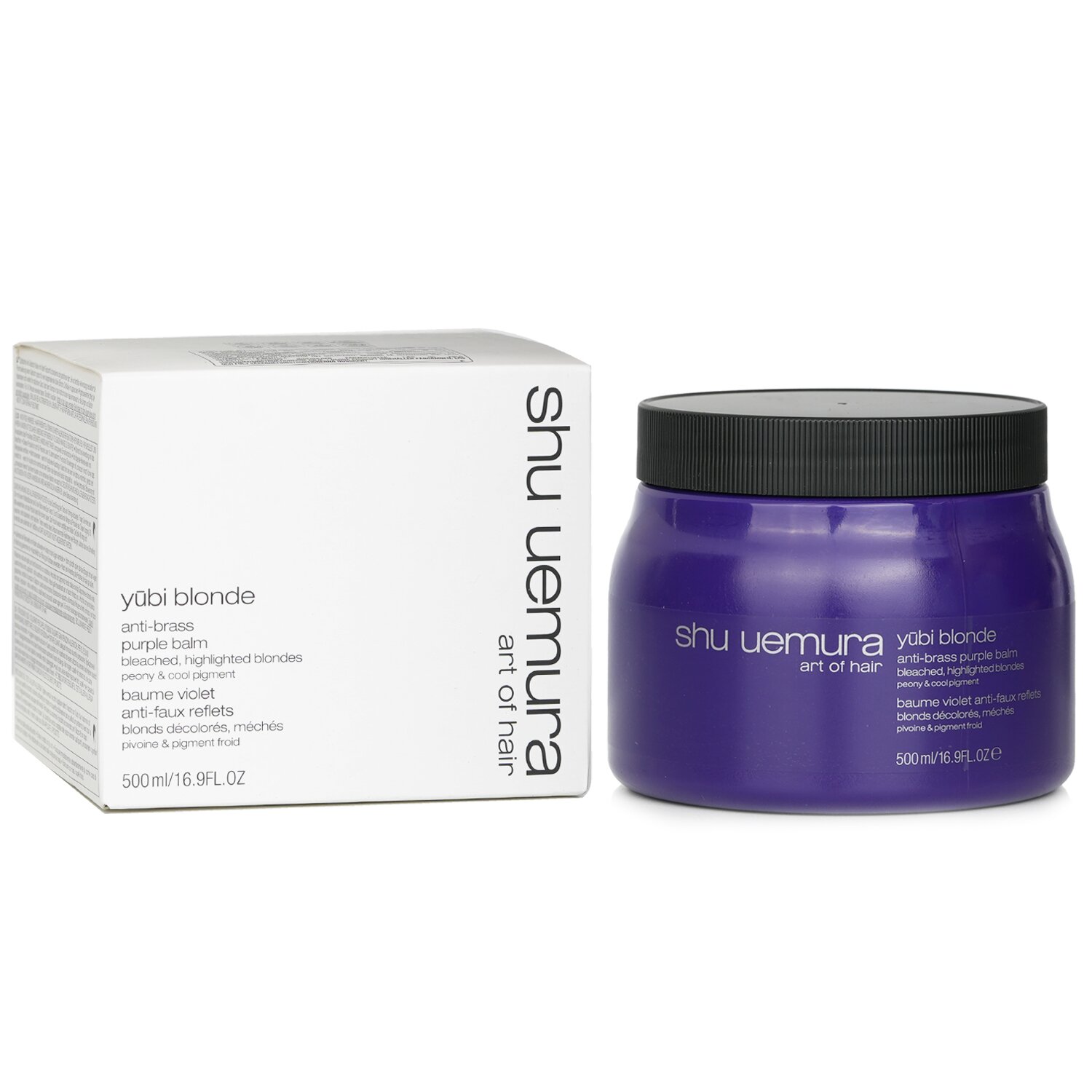 Shu Uemura Yubi Blonde Anti-Brass Purple Balm (Hair Mask) - Bleached, Highlighted Blondes (Salon size) 500ml/16.9oz