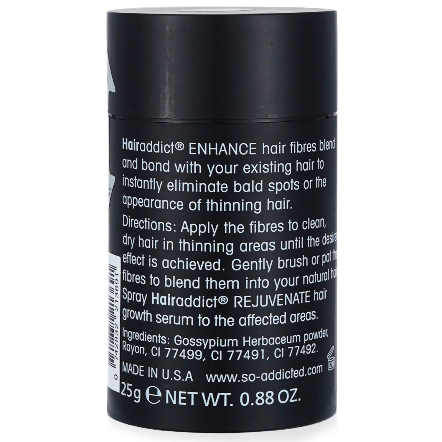 Soaddicted HairAddict Enhance Hair Fibres - Black 25g/0.88oz