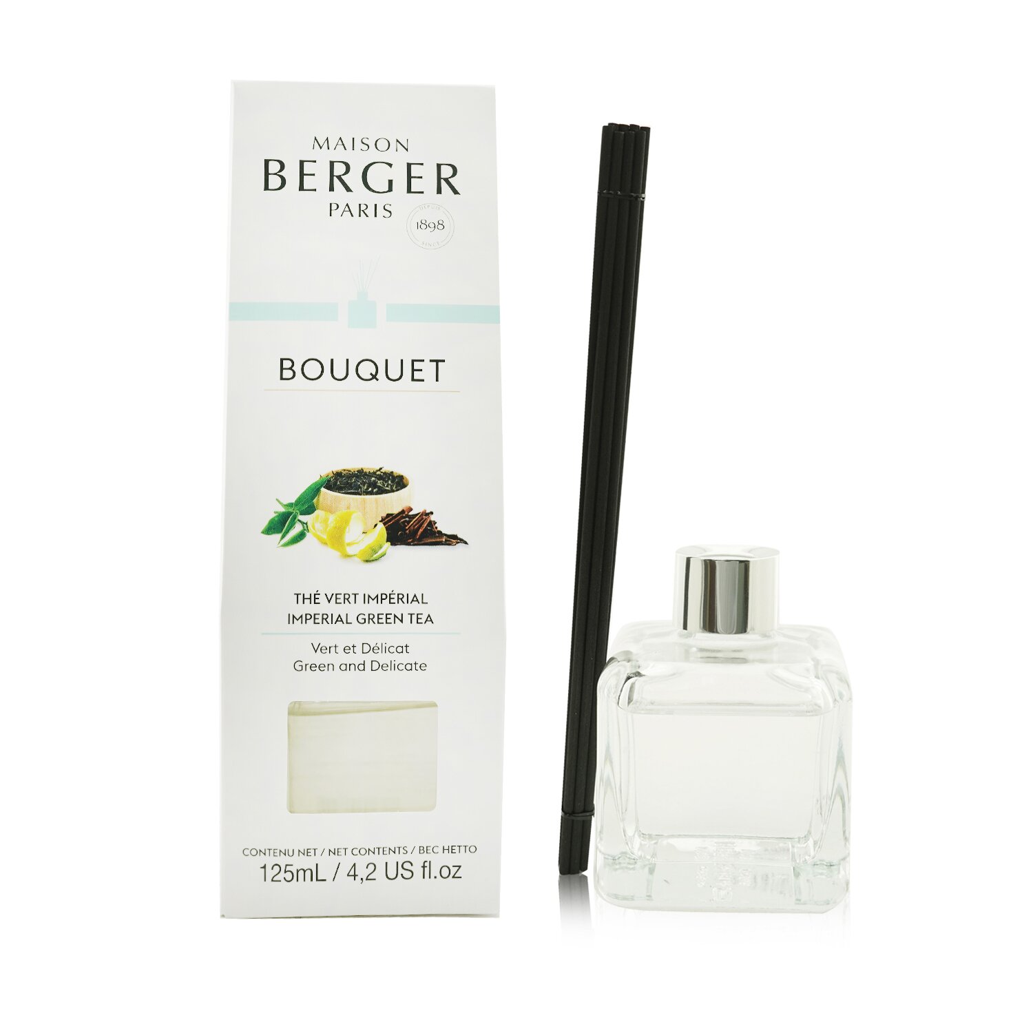 Lampe Berger (Maison Berger Paris) Cube Scented Bouquet - Imperial Green Tea 125ml/4.2oz