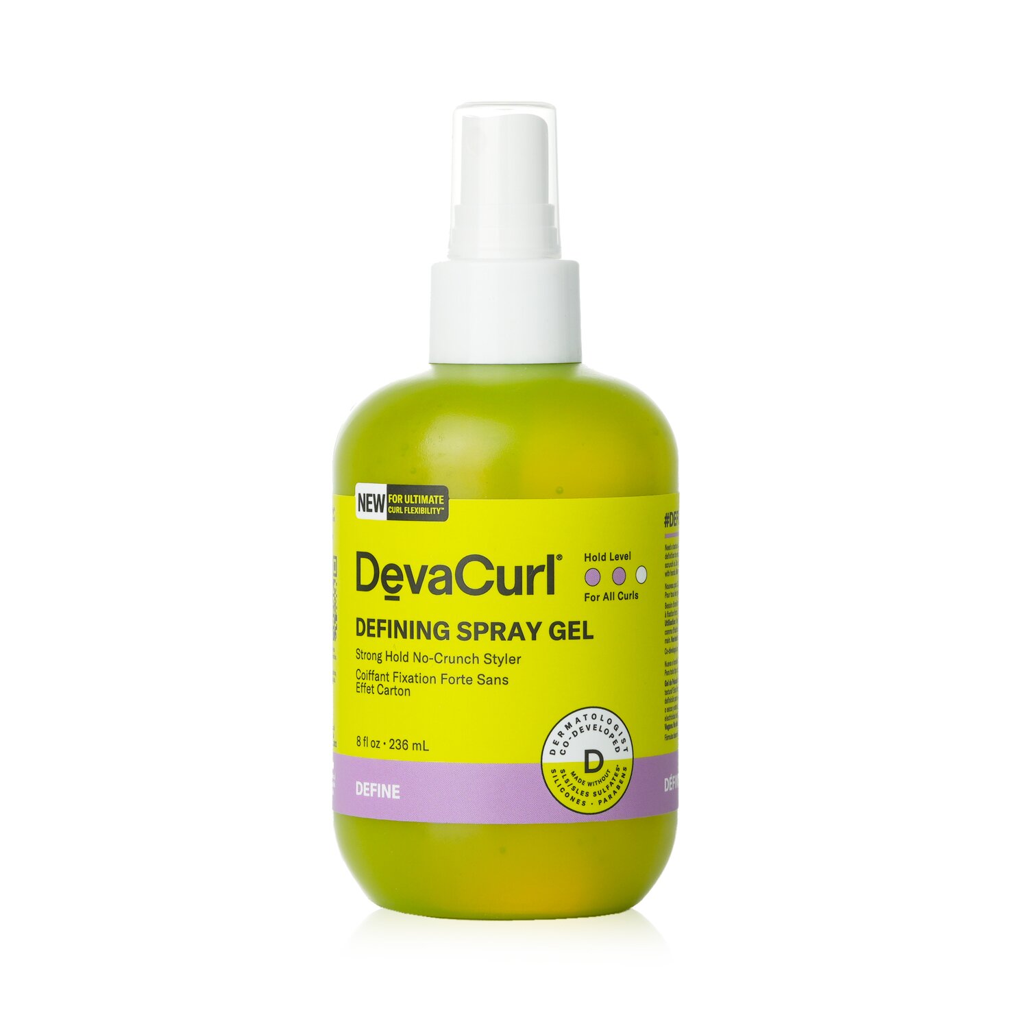 DevaCurl تحديد جل بخاخ مثبت قوي بدون مصفف الشعر 236ml/8oz