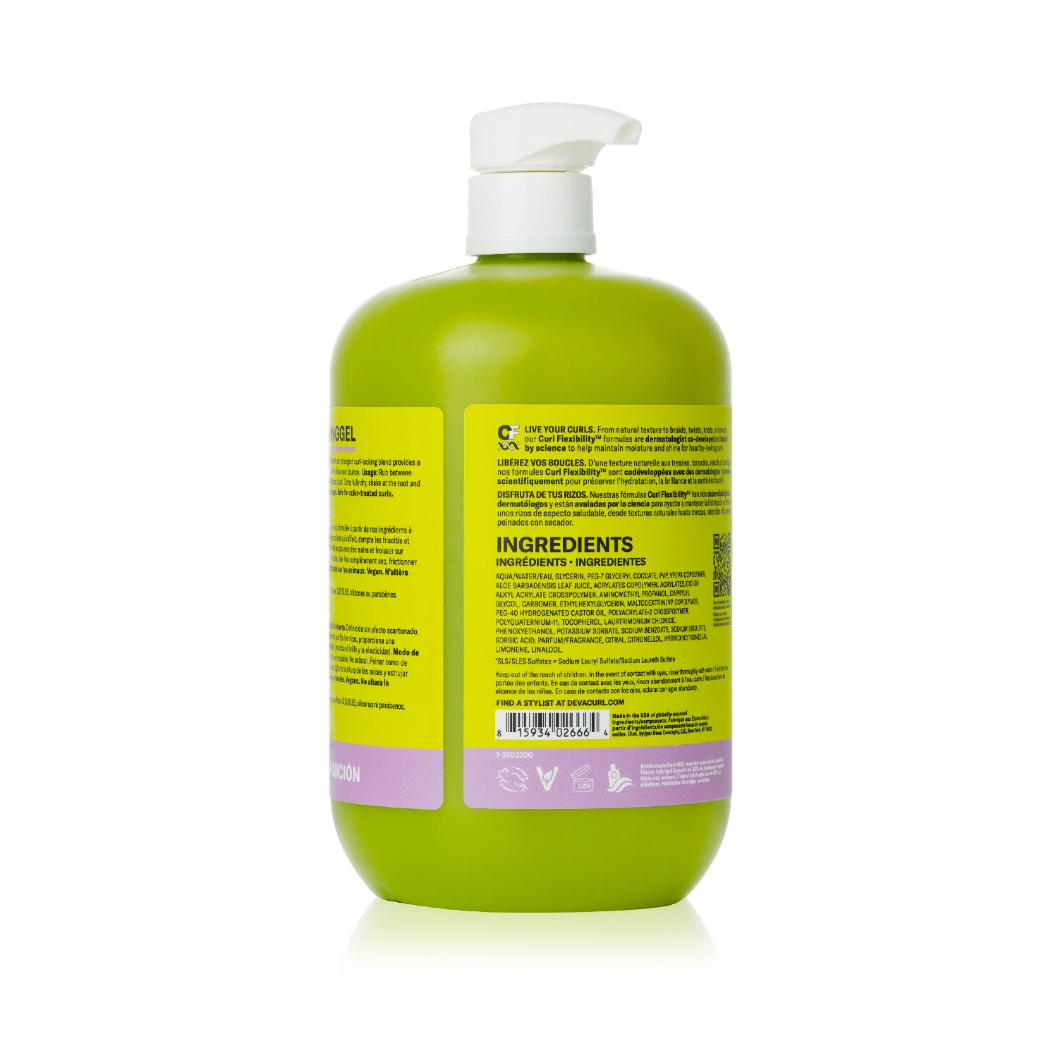 DevaCurl Supreme Defining Gel Super-Stong Hold No-Crunch Styler 946ml/32oz