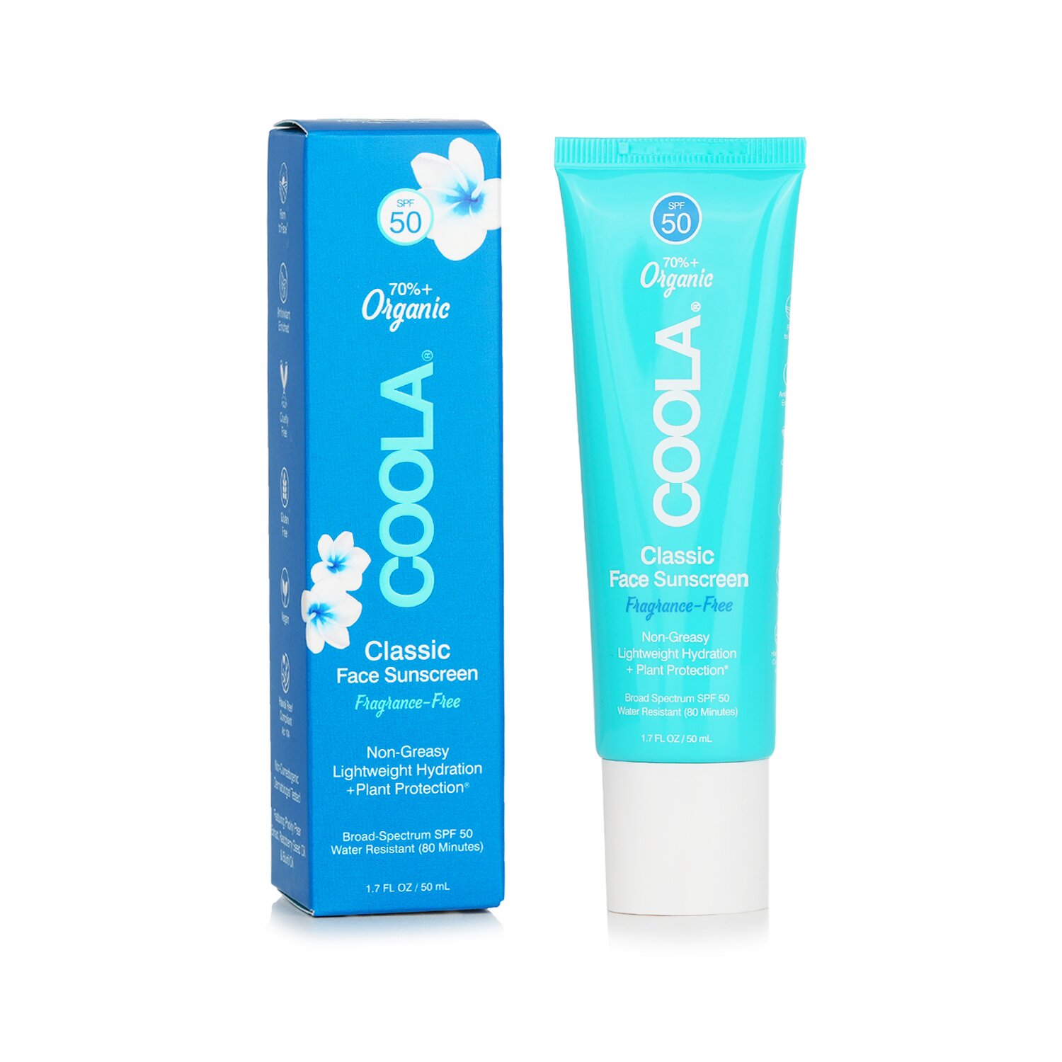 Coola Classic Face Organic Sunscreen Lotion SPF 50 - Fragrance Free 50ml/1.7oz