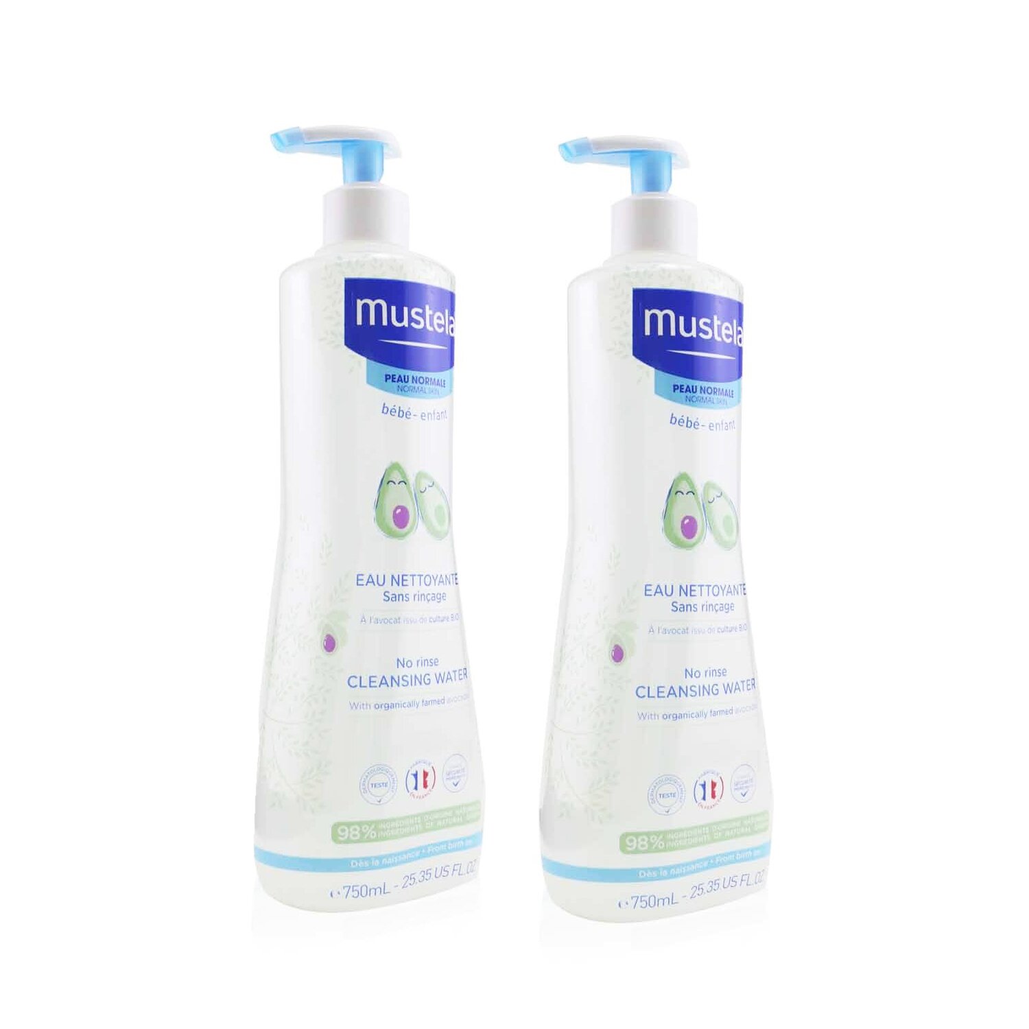 Mustela No Rinse Cleansing Water Duo Set 2x750ml/25.35oz